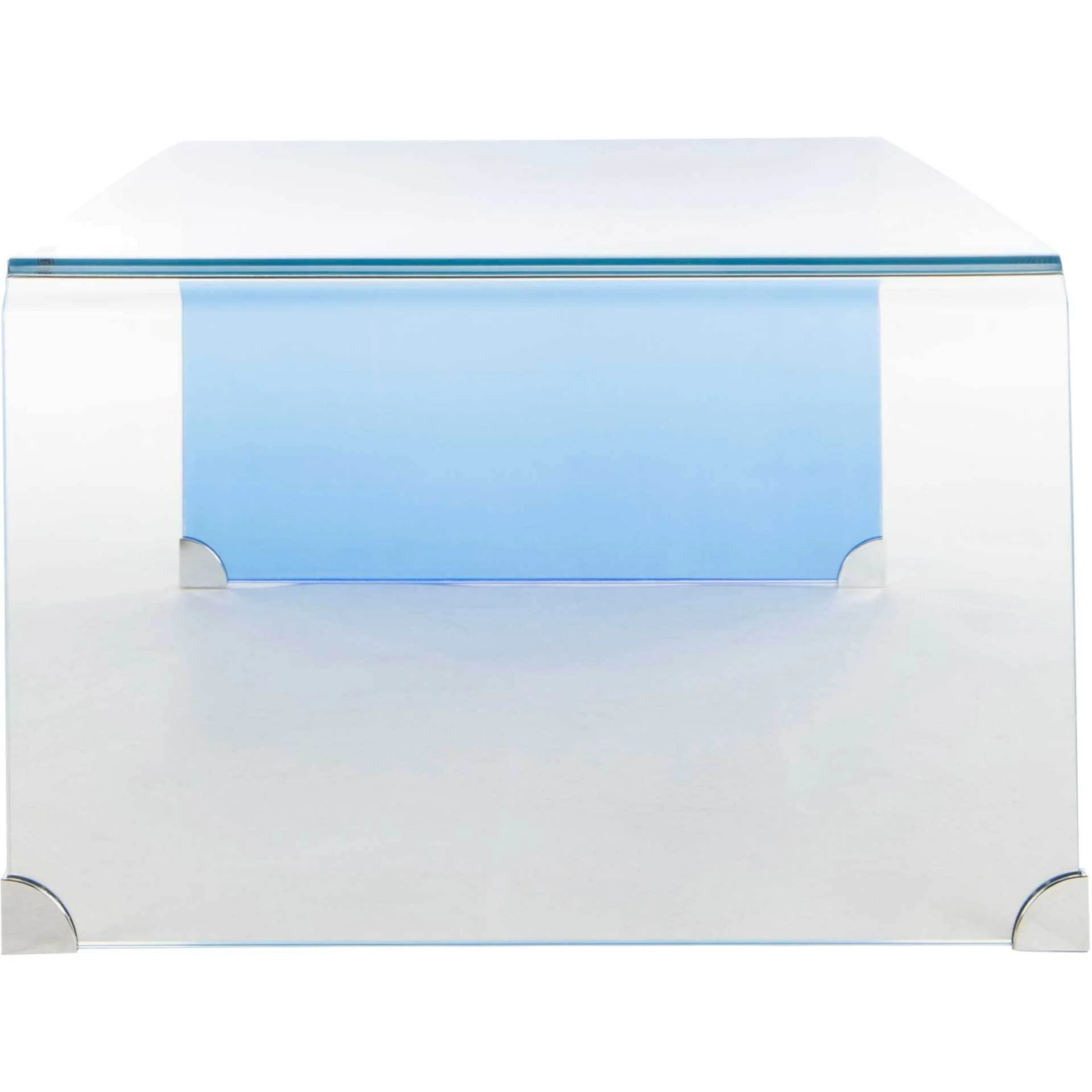 Cristopher Ombre Glass Coffee Table Clear/Blue - Image 3