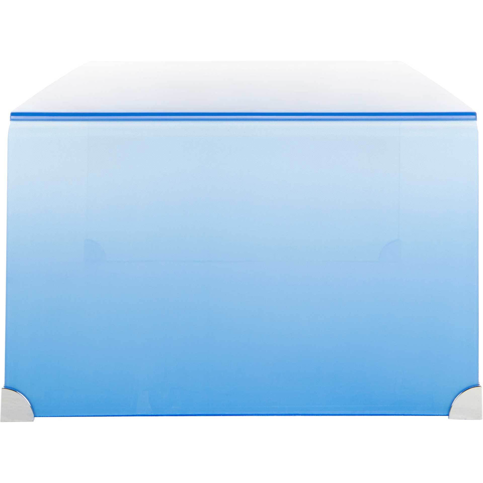 Cristopher Ombre Glass Coffee Table Clear/Blue - Image 4
