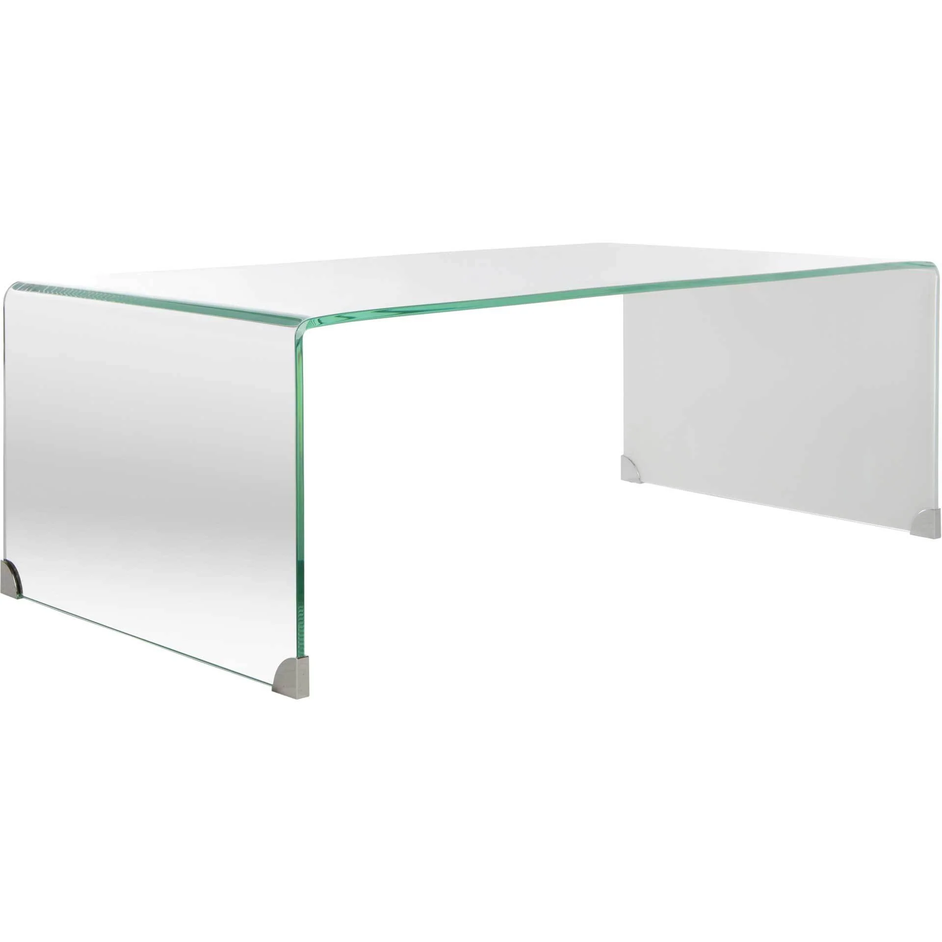 Cristopher Ombre Glass Coffee Table Clear/White - Image 2