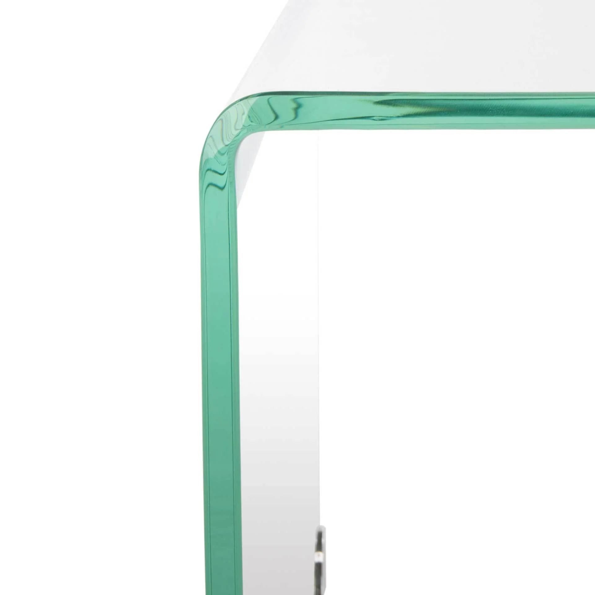 Cristopher Ombre Glass Coffee Table Clear/White - Image 4