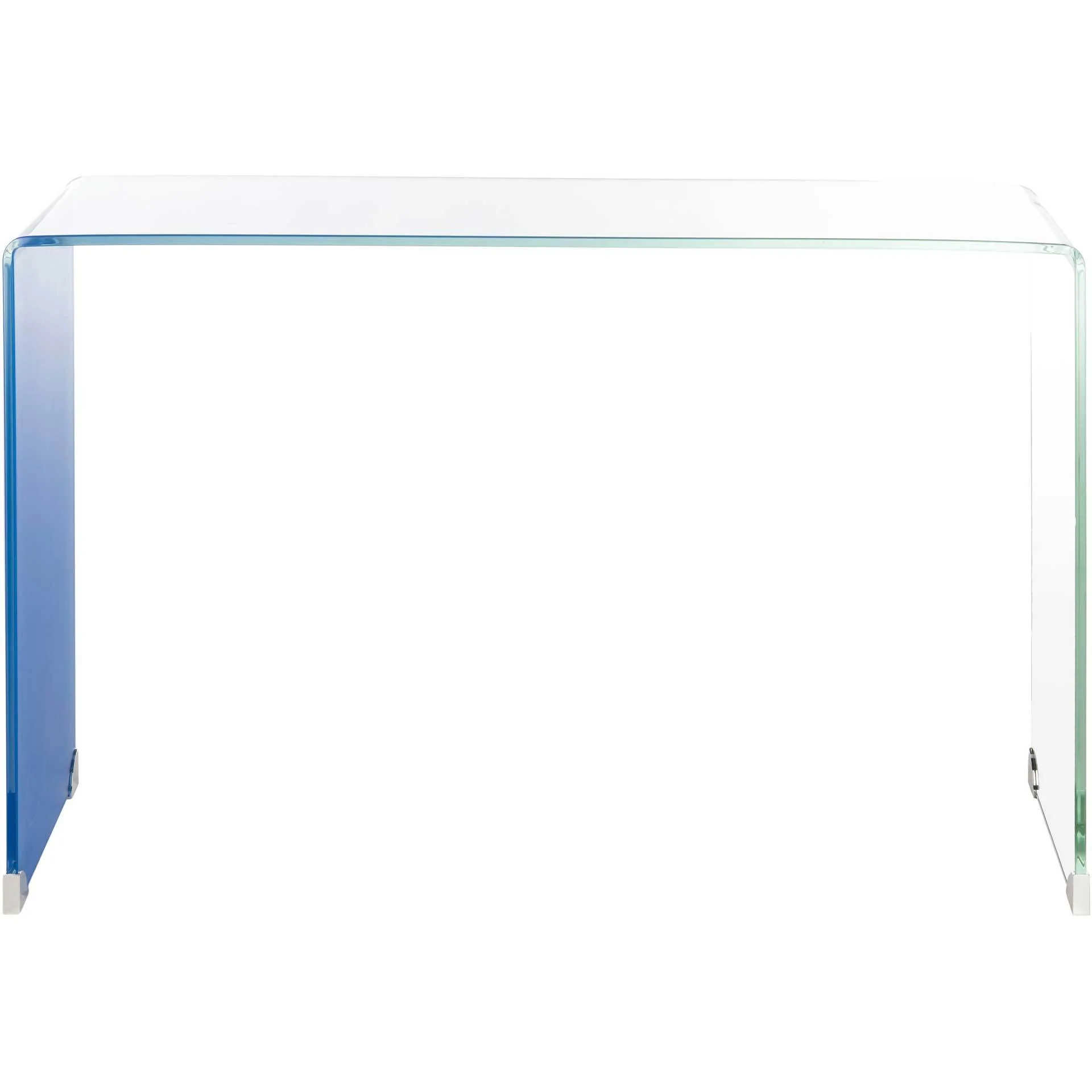 Cristopher Ombre Glass Console Table Clear/Blue - Image 2
