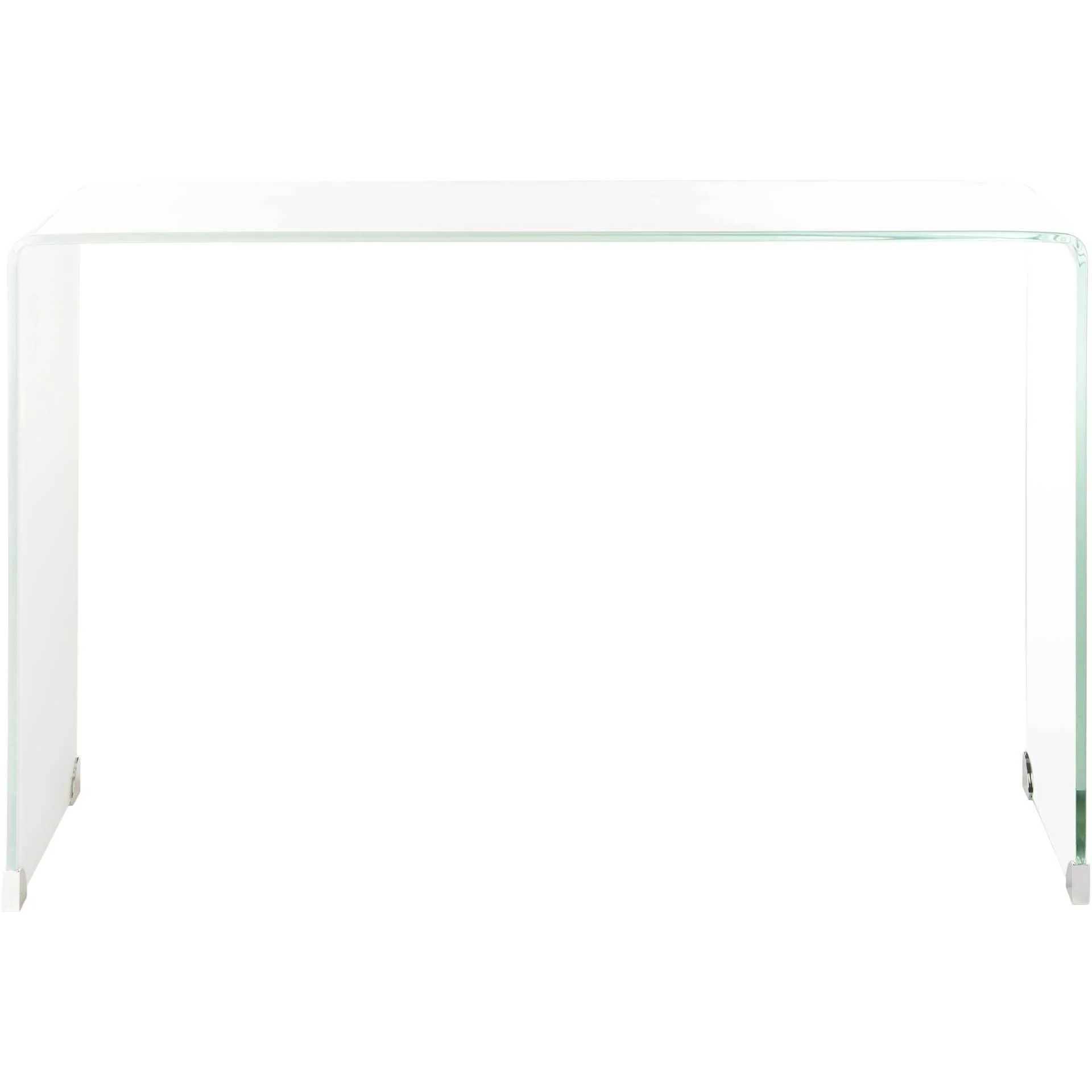 Cristopher Ombre Glass Console Table Clear/White - Image 2