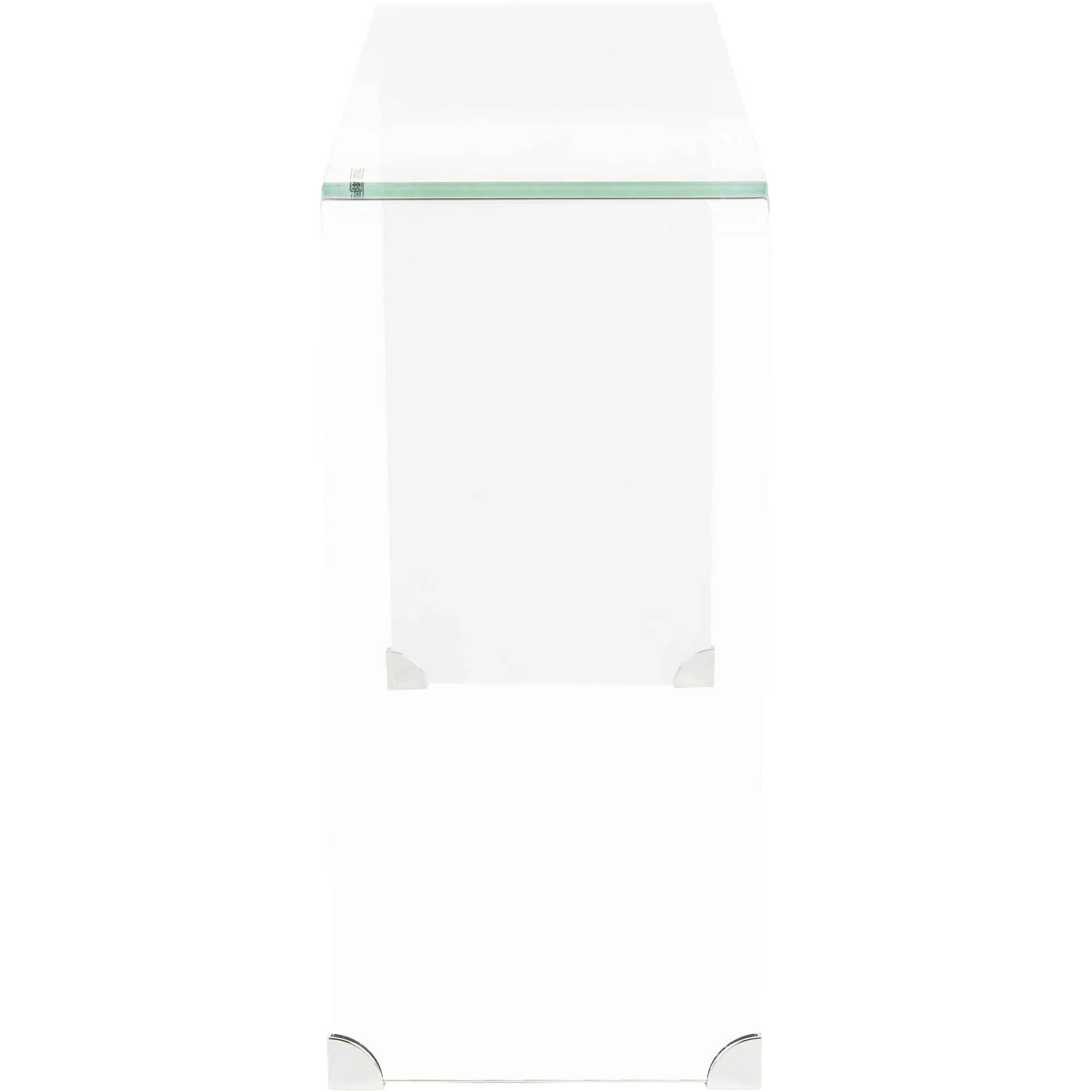 Cristopher Ombre Glass Console Table Clear/White - Image 3