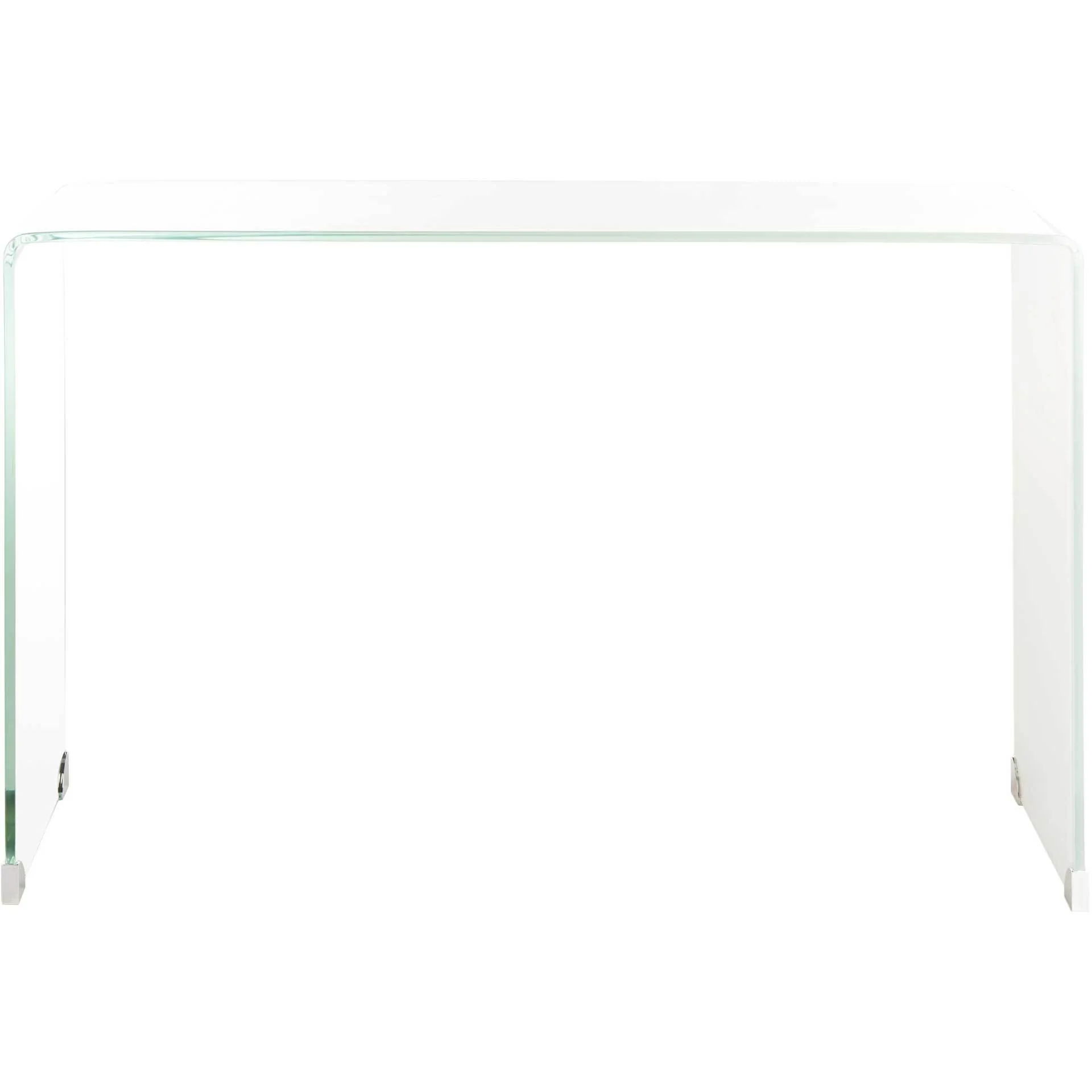 Cristopher Ombre Glass Console Table Clear/White - Image 4