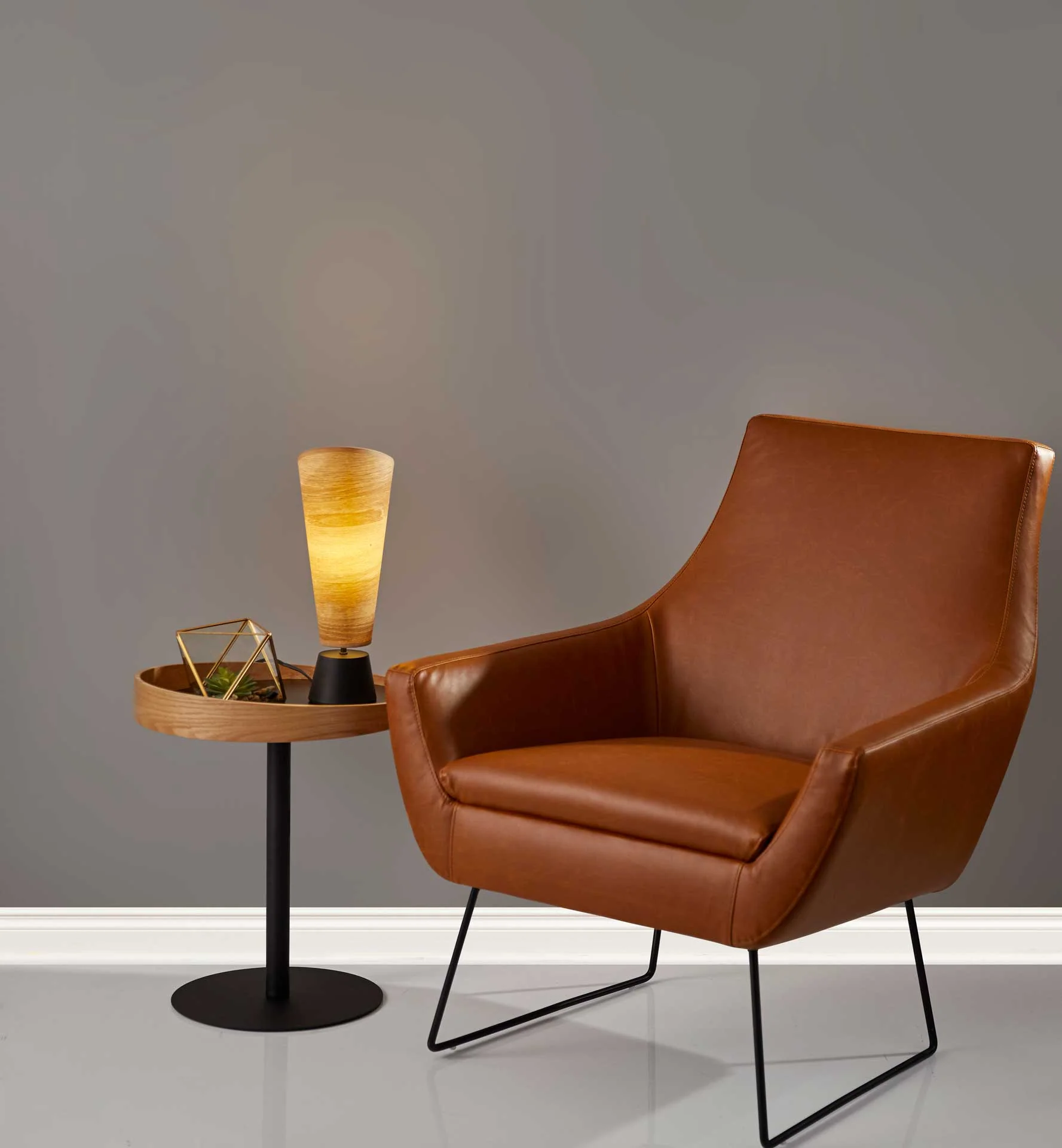 Croix End Table Black/Natural - Image 5