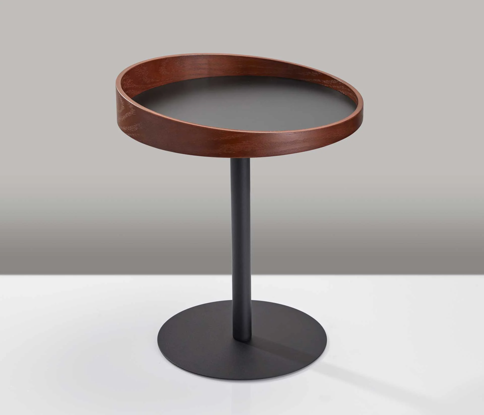 Croix End Table Black/Walnut - Image 2