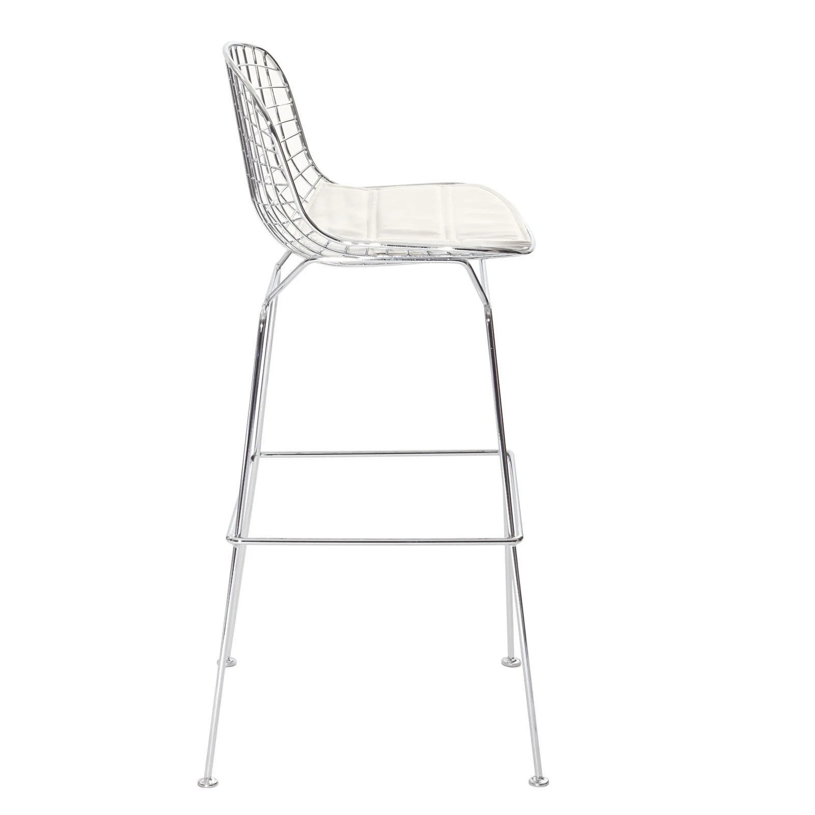 Cross Bar Stool White - Image 2