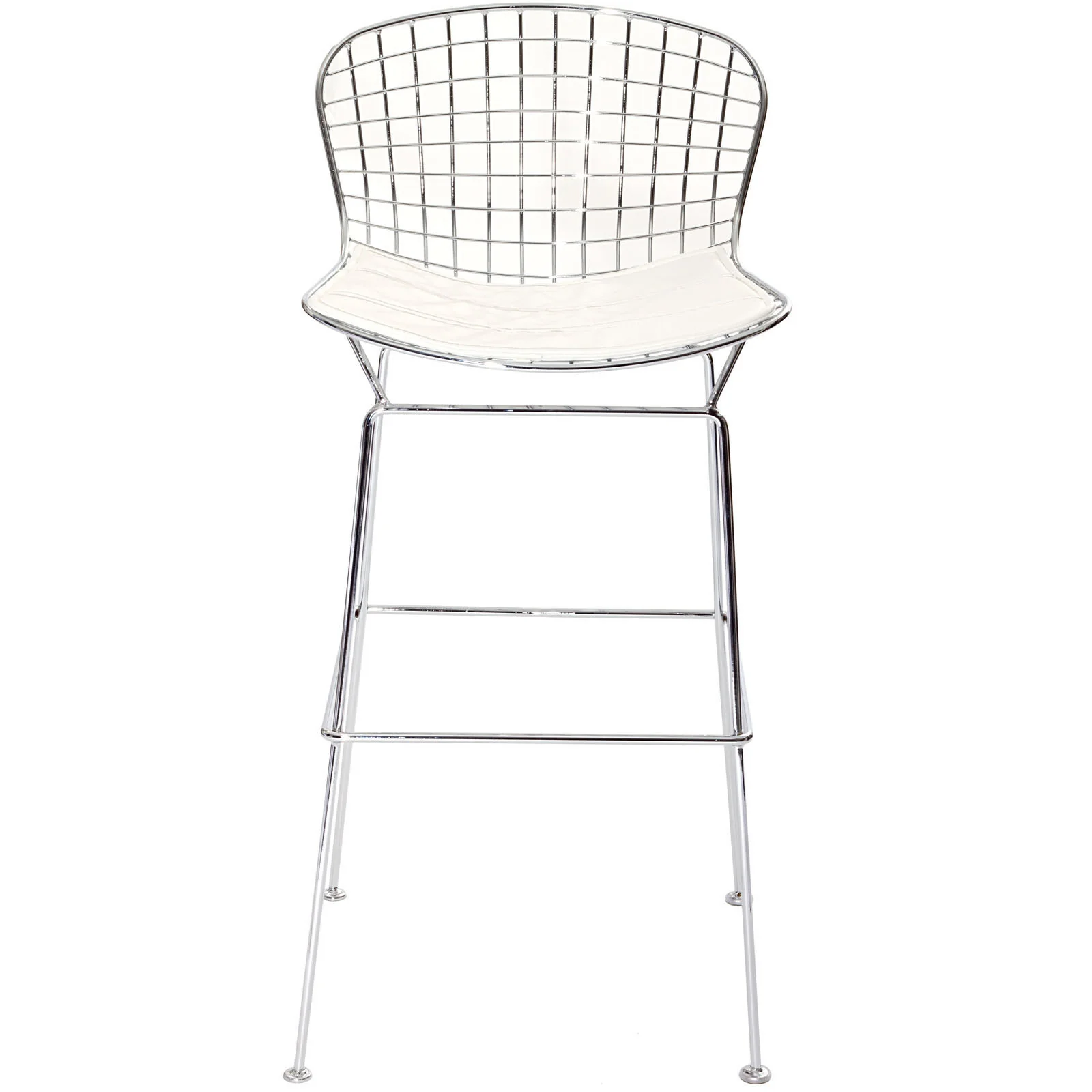 Cross Bar Stool White - Image 3