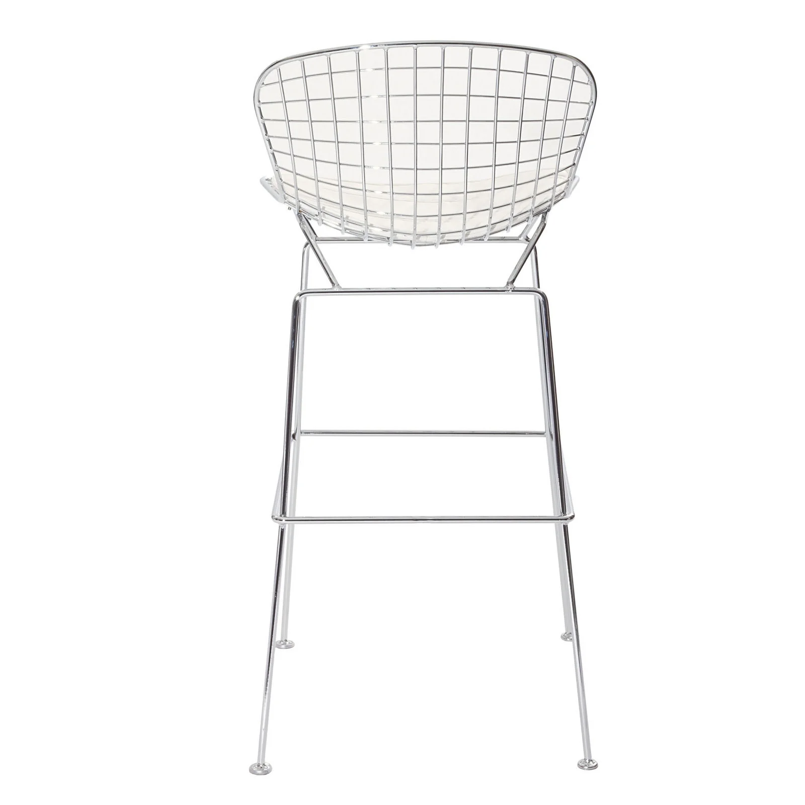 Cross Bar Stool White - Image 4