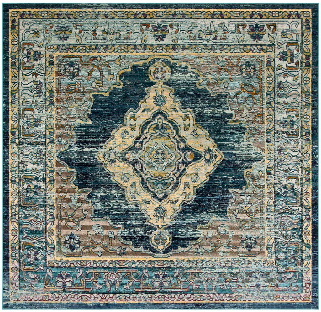 Crystal Blue/Yellow Area Rug - Image 2