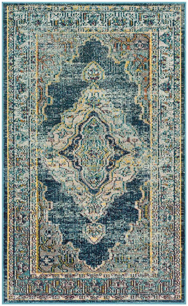 Crystal Blue/Yellow Area Rug - Image 4