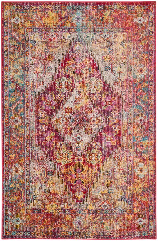 Crystal Light Blue/Fuchsia Area Rug - Image 4
