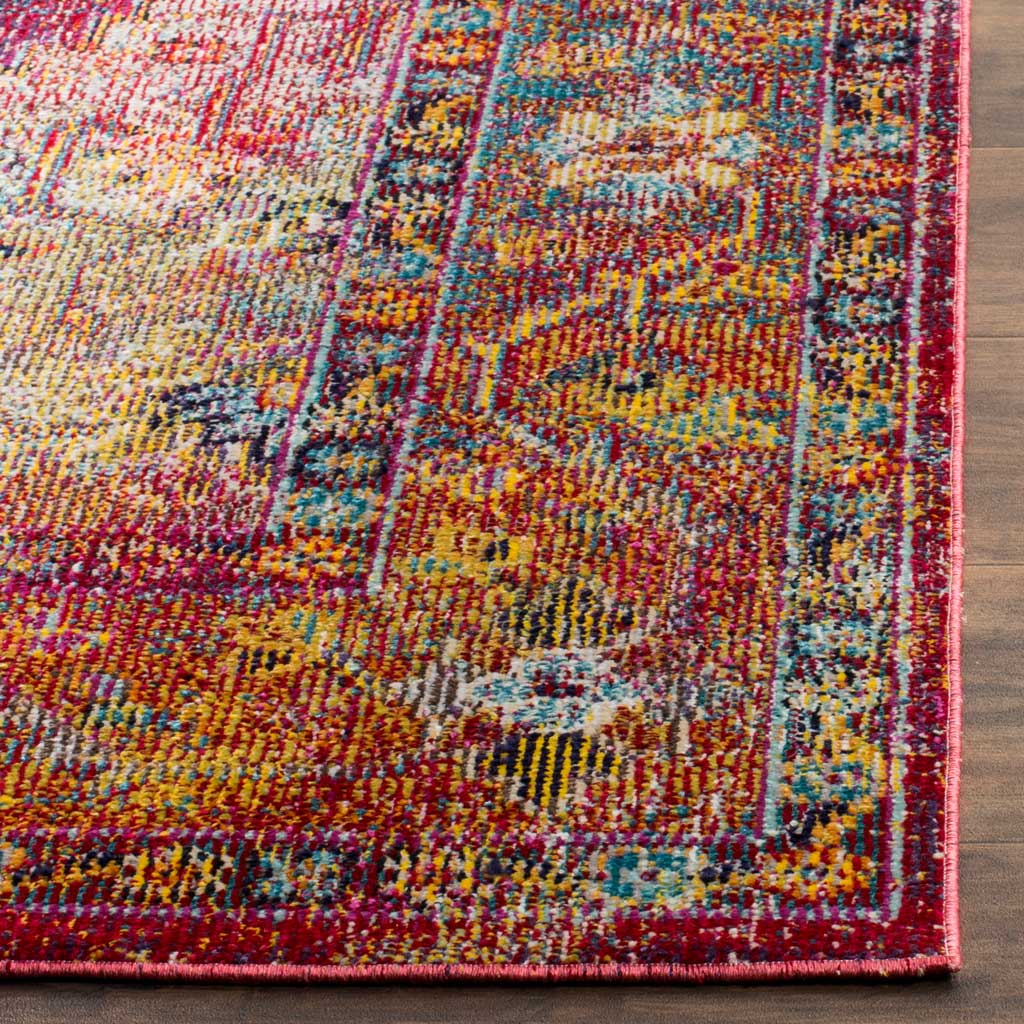 Crystal Light Blue/Fuchsia Area Rug - Image 5