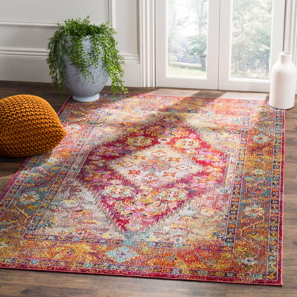 Crystal Light Blue/Fuchsia Area Rug - Image 7