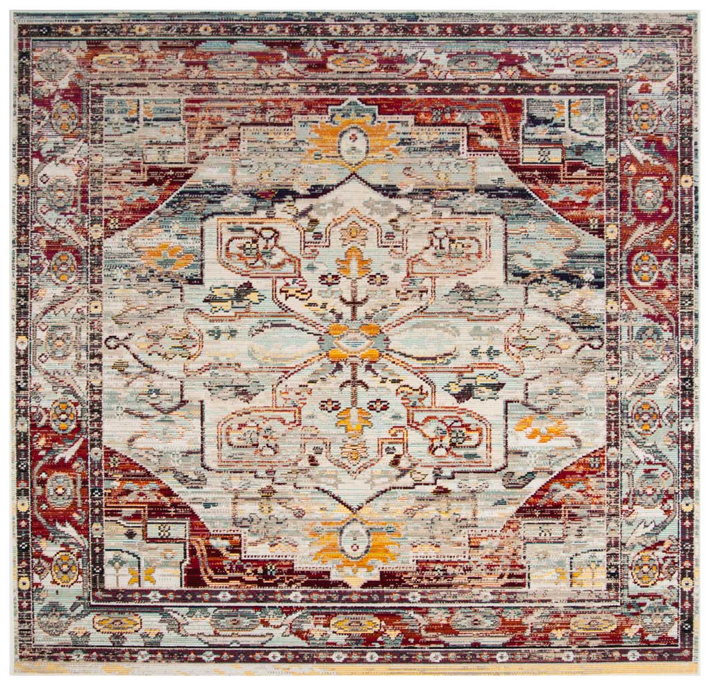 Crystal Light Blue/Red Area Rug - Image 2