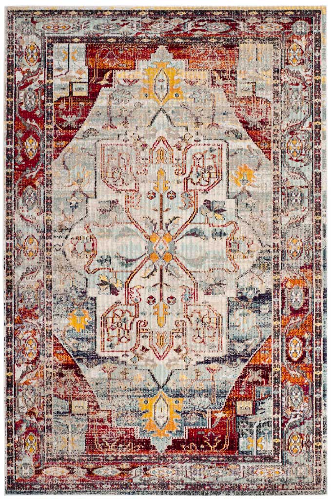 Crystal Light Blue/Red Area Rug - Image 3