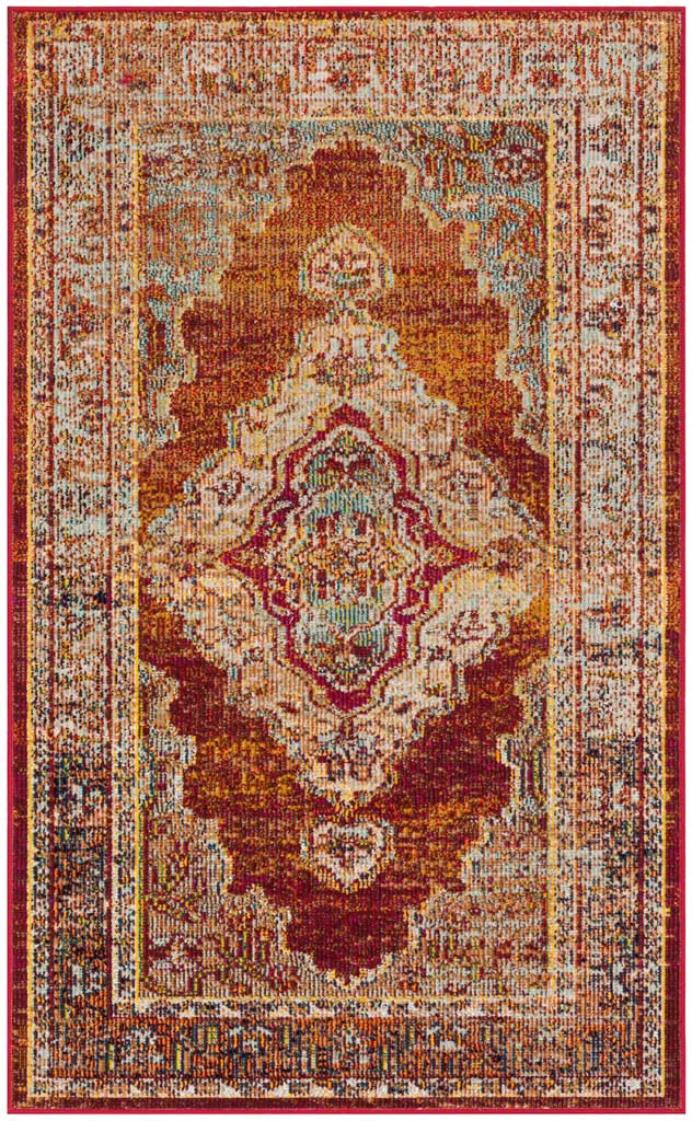 Crystal Orange/Light Blue Area Rug - Image 4