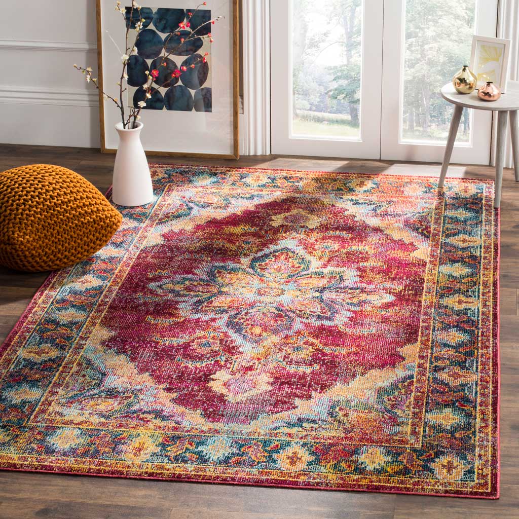 Crystal Ruby/Navy Area Rug - Image 7