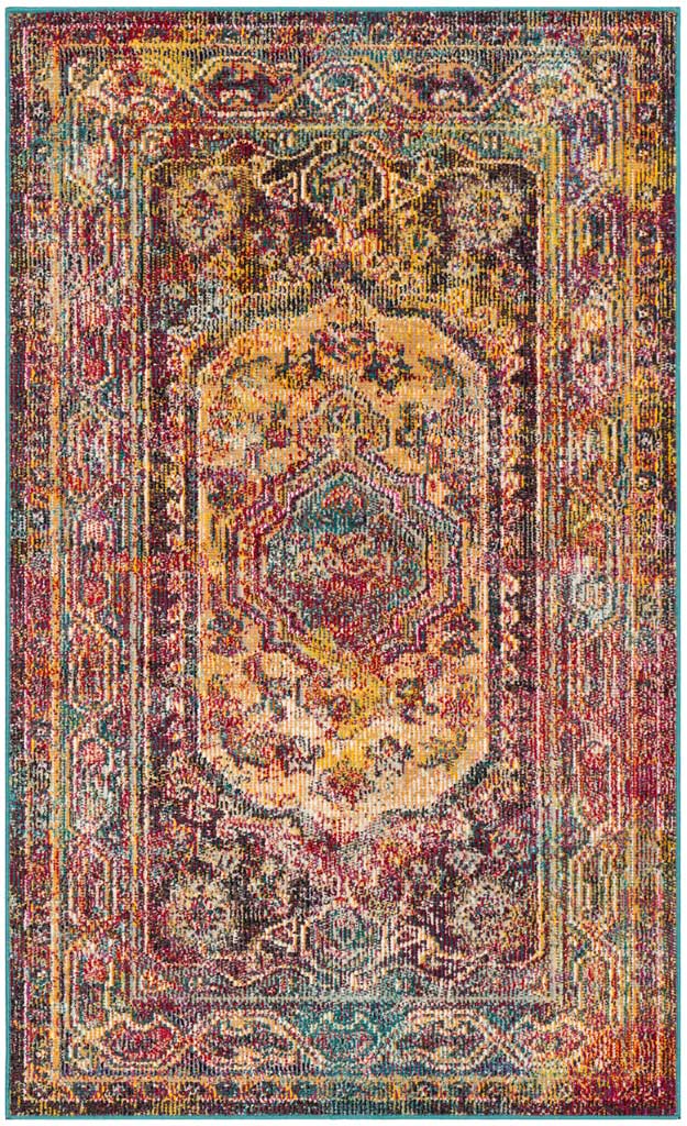 Crystal Teal/Rose Area Rug - Image 4