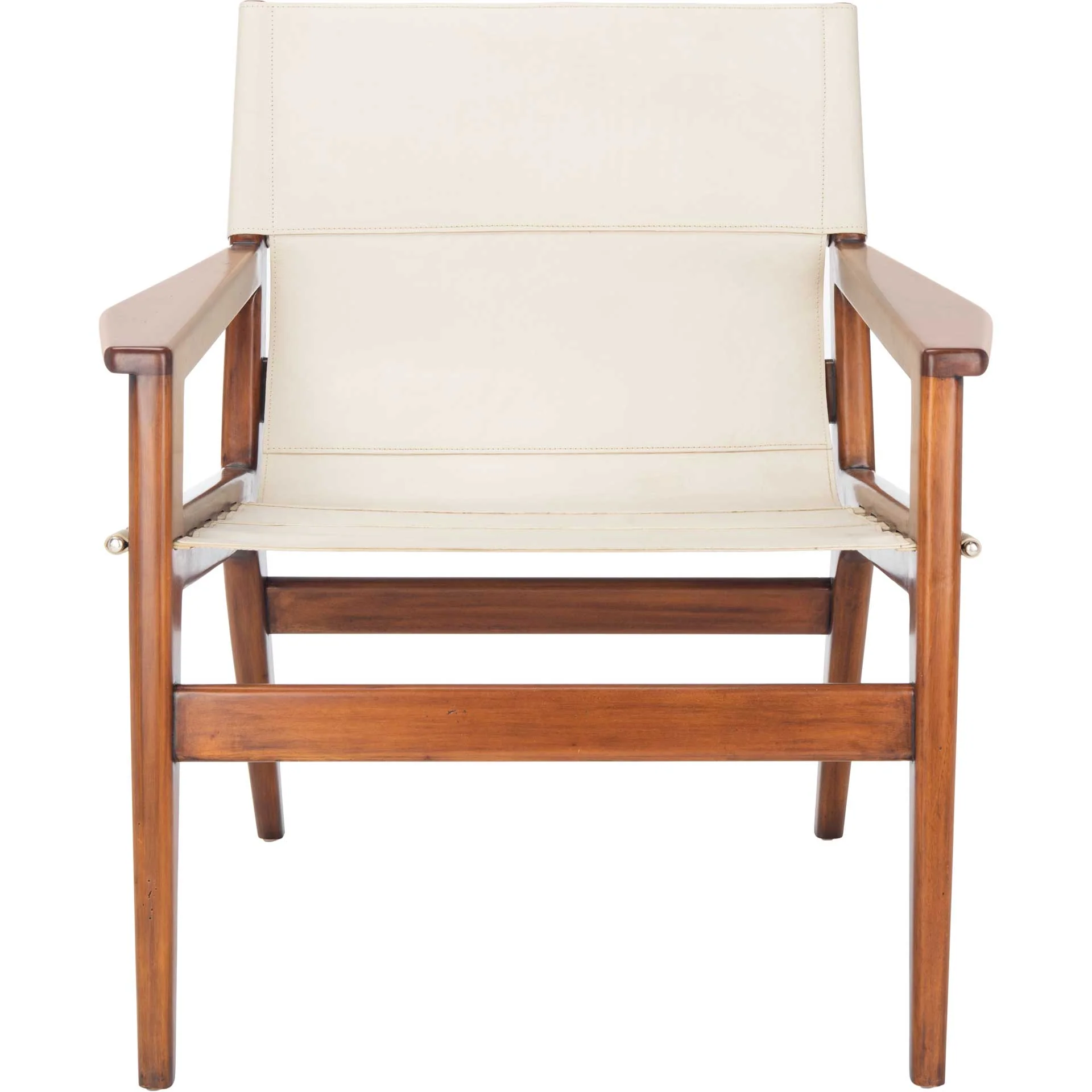 Cuadrado Leather Sling Chair White - Image 2