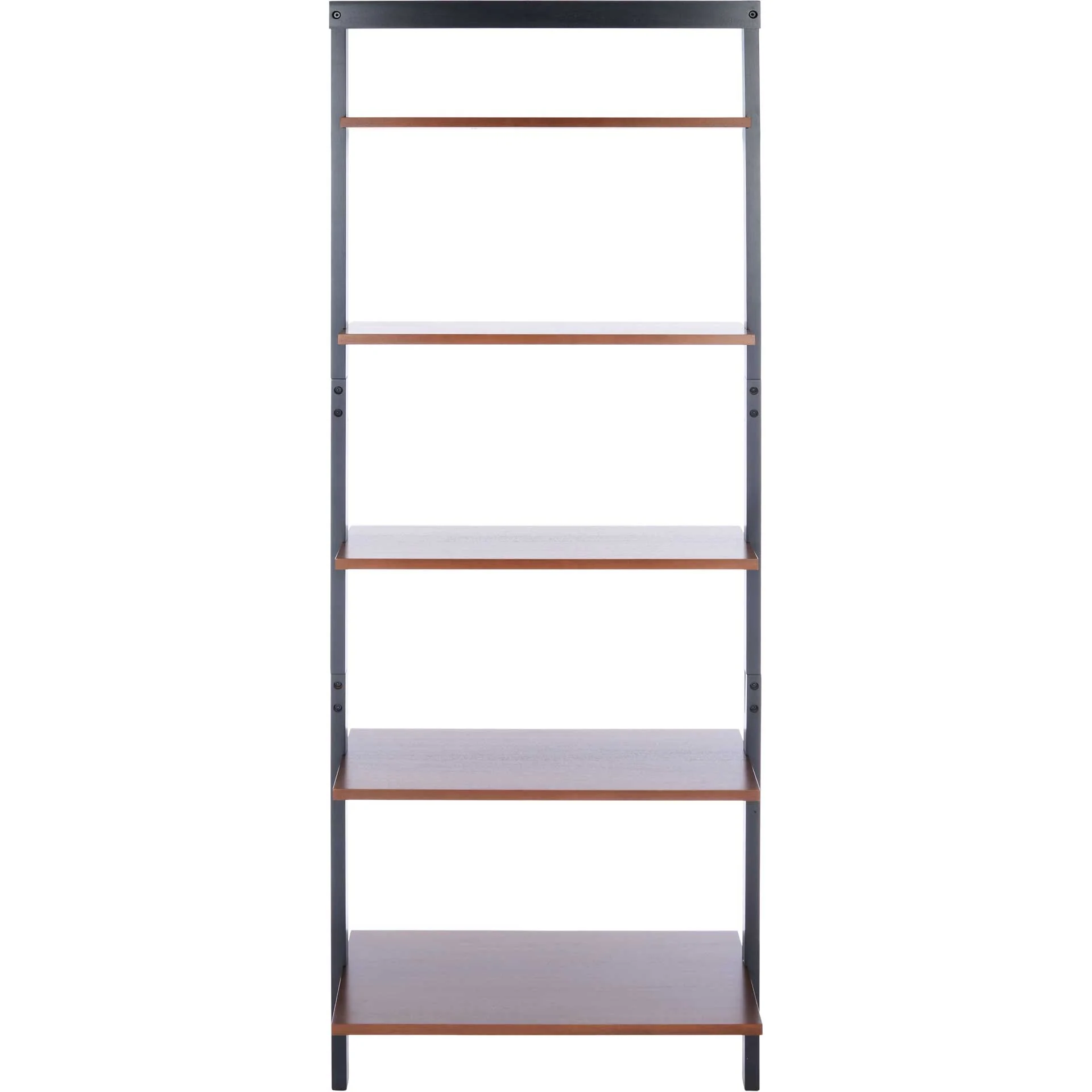 Cuallea 5 Tier Leaning Etagere Honey Brown/Charcoal - Image 4
