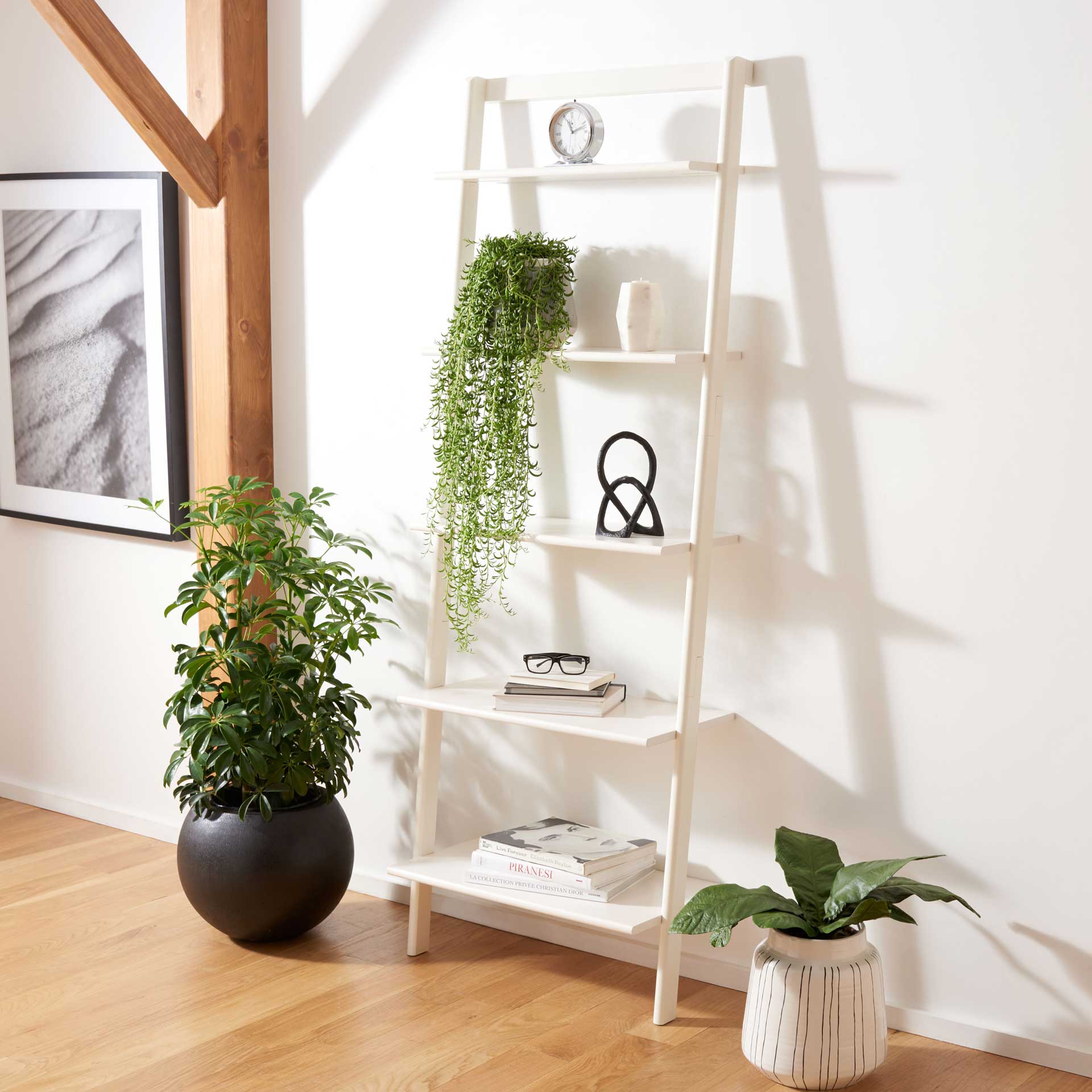 Cuallea 5 Tier Leaning Etagere White - Image 7