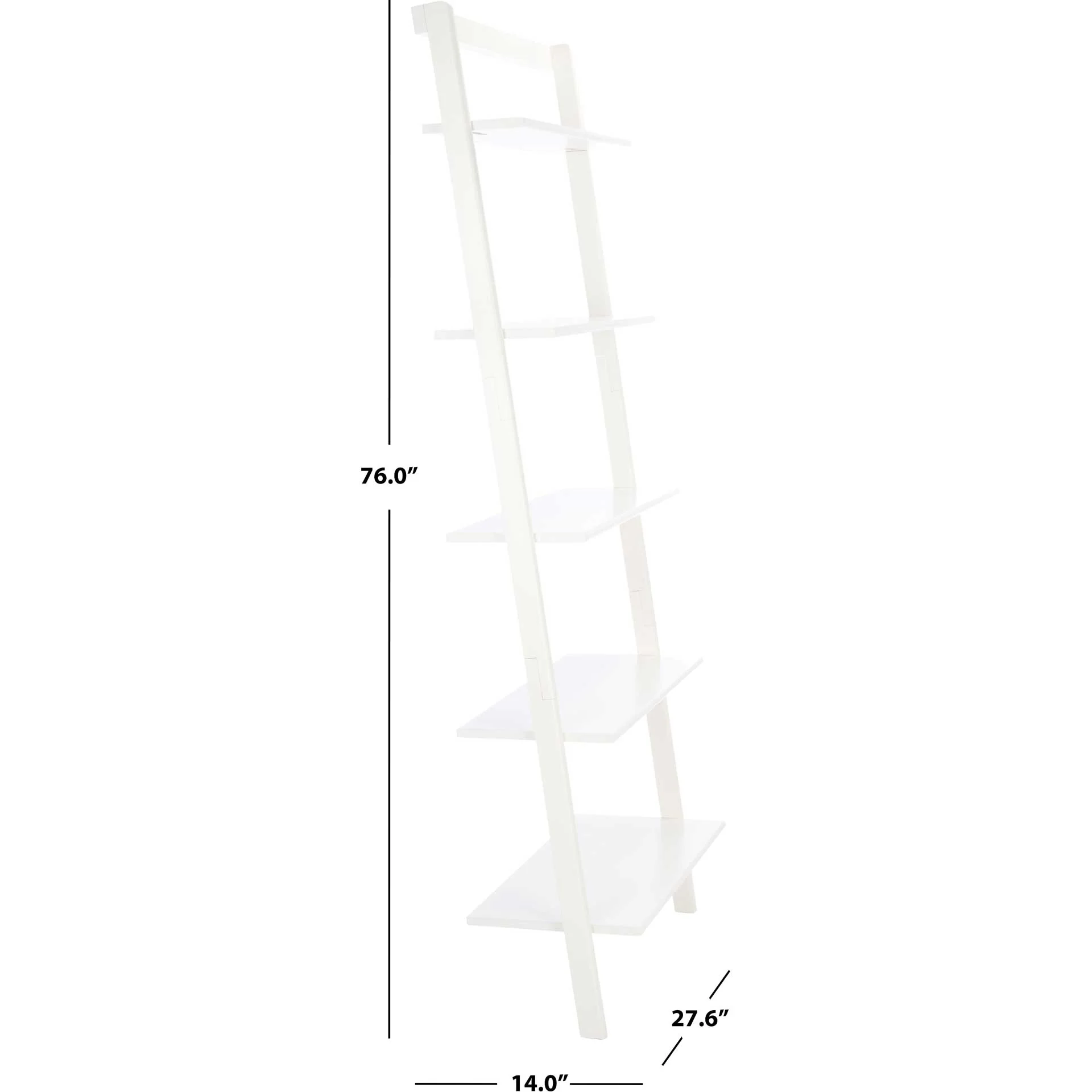 Cuallea 5 Tier Leaning Etagere White - Image 8