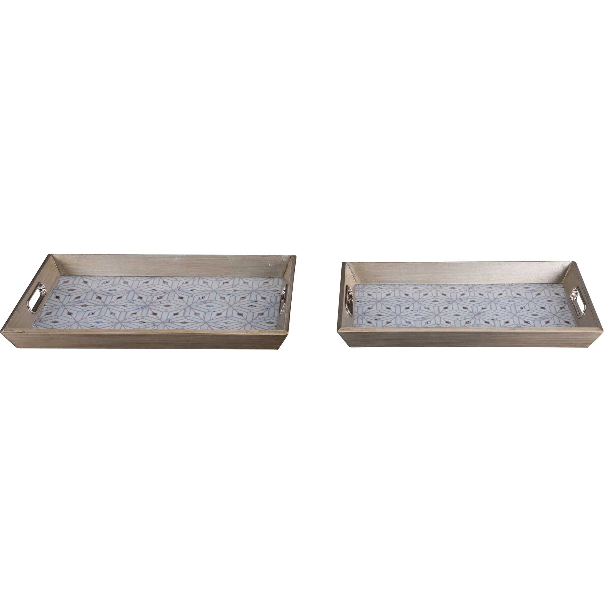 Cundri Tray Antique Silver (Set of 2) - Image 3