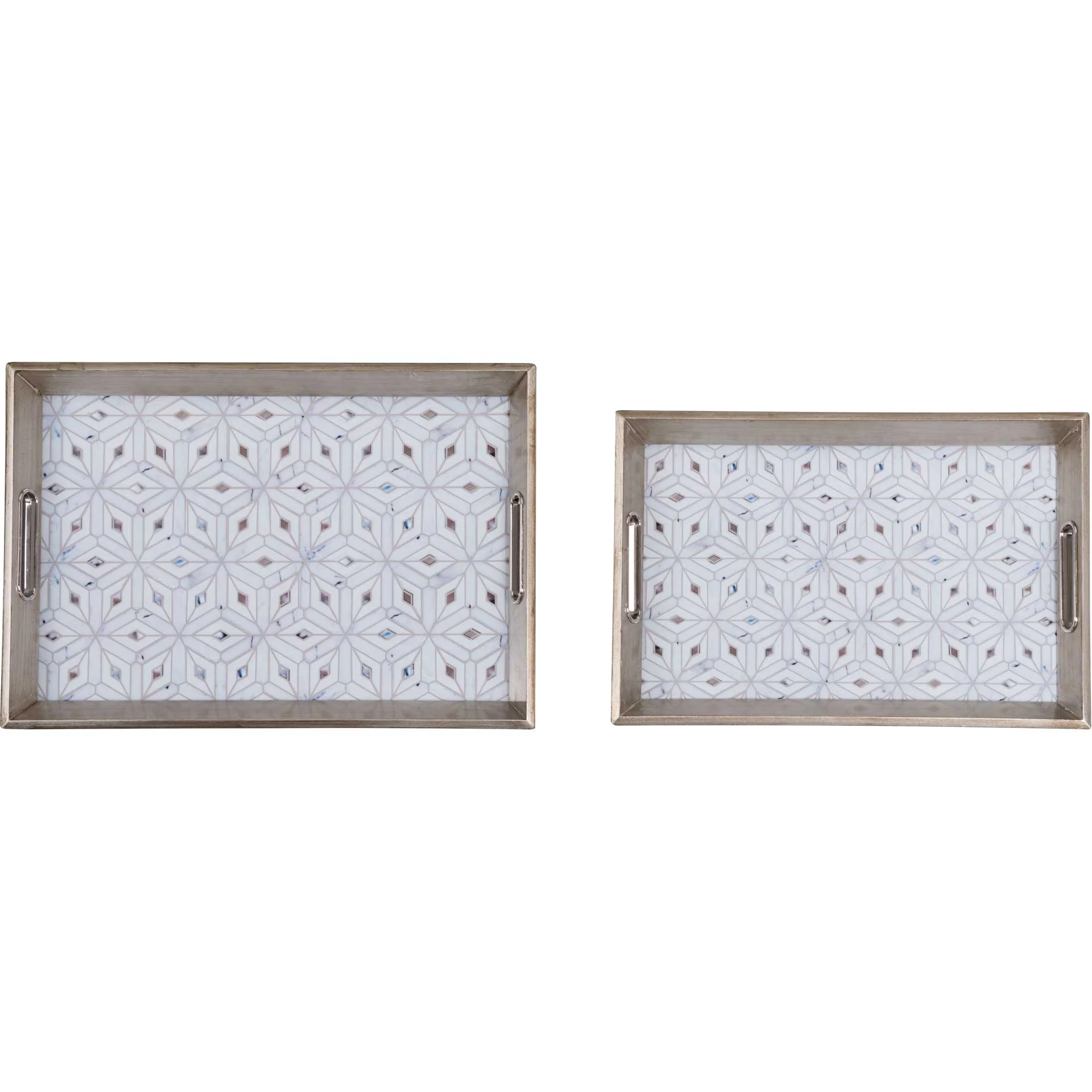 Cundri Tray Antique Silver (Set of 2) - Image 4