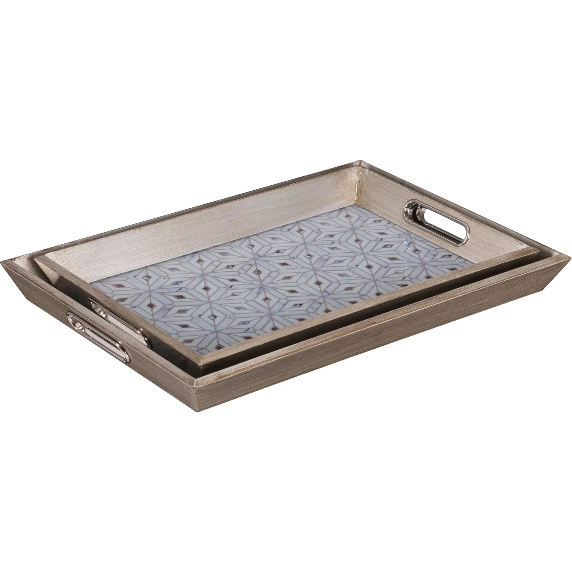 Cundri Tray Antique Silver (Set of 2) - Image 5