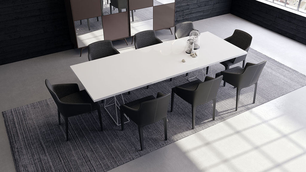 Curzon Dining Table White Lacquer - Image 4