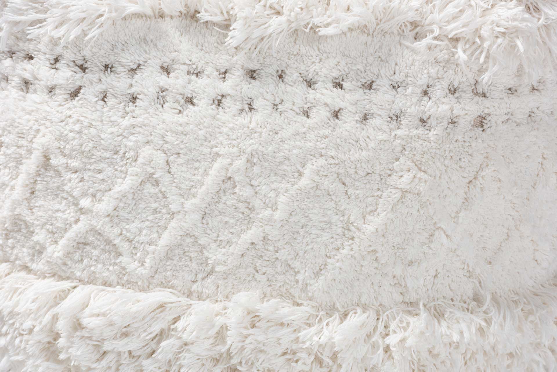 Cutler Handwoven Cotton Pouf Ivory - Image 3
