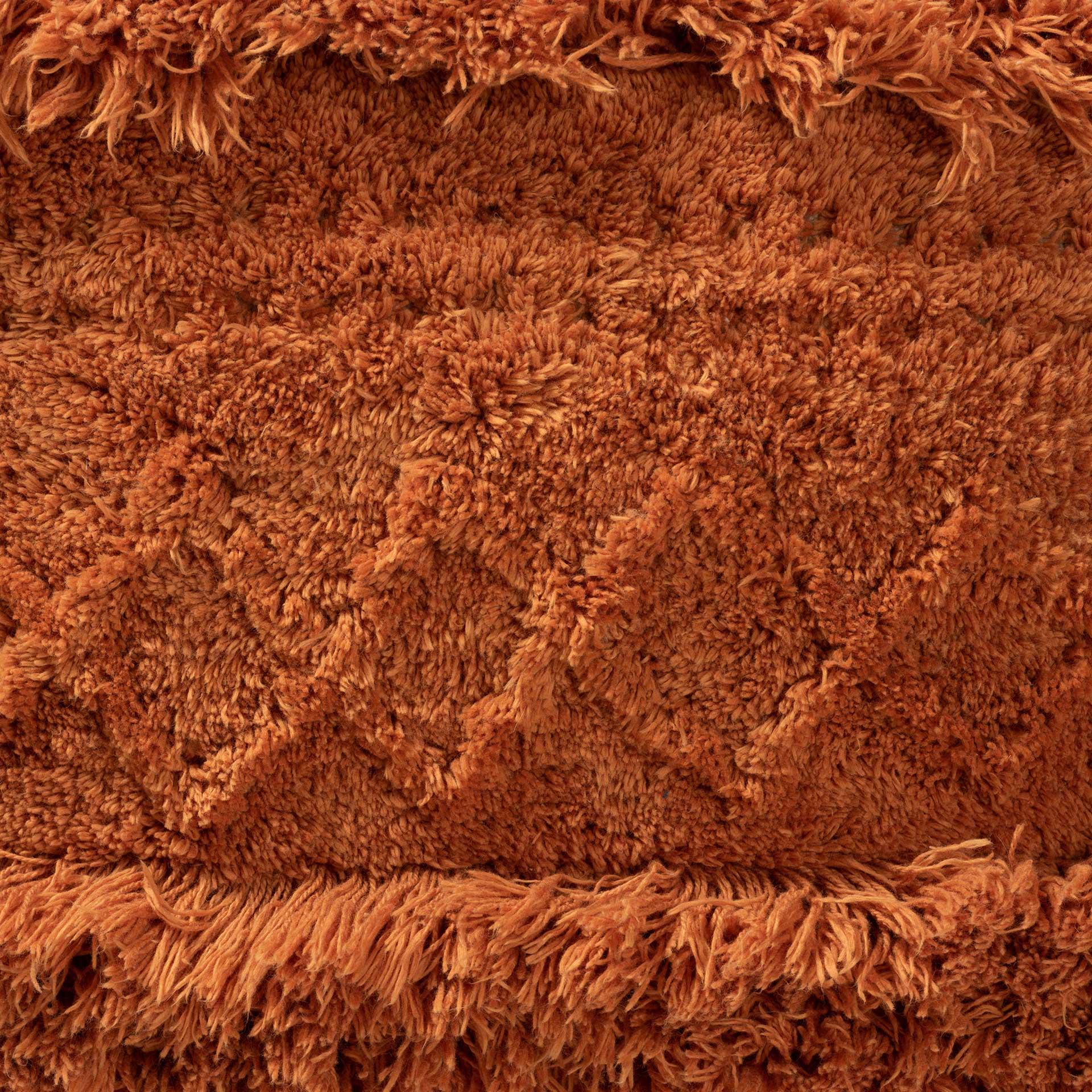 Cutler Handwoven Cotton Pouf Orange - Image 3