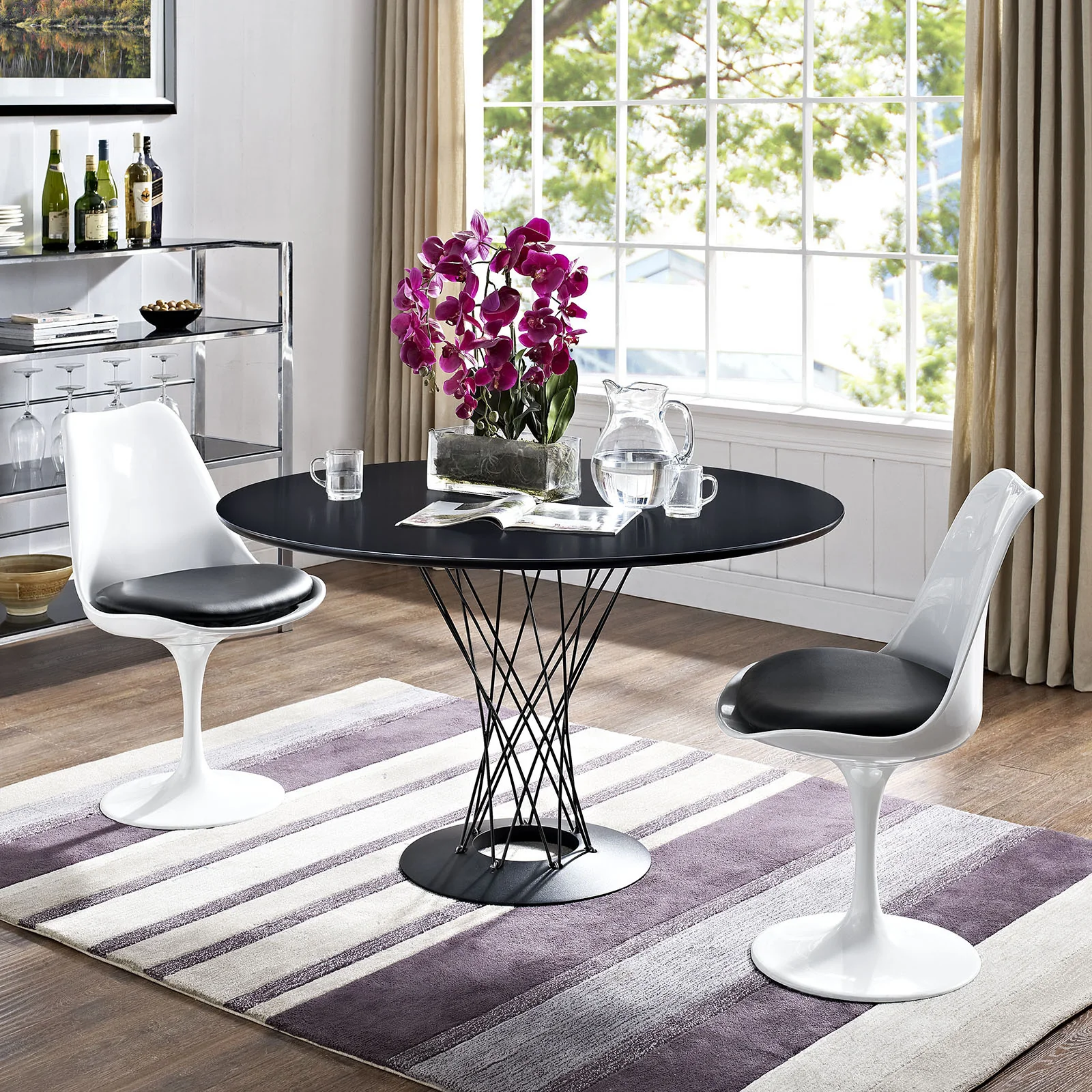 Cycle Stainless Steel Dining Table Black - Image 4