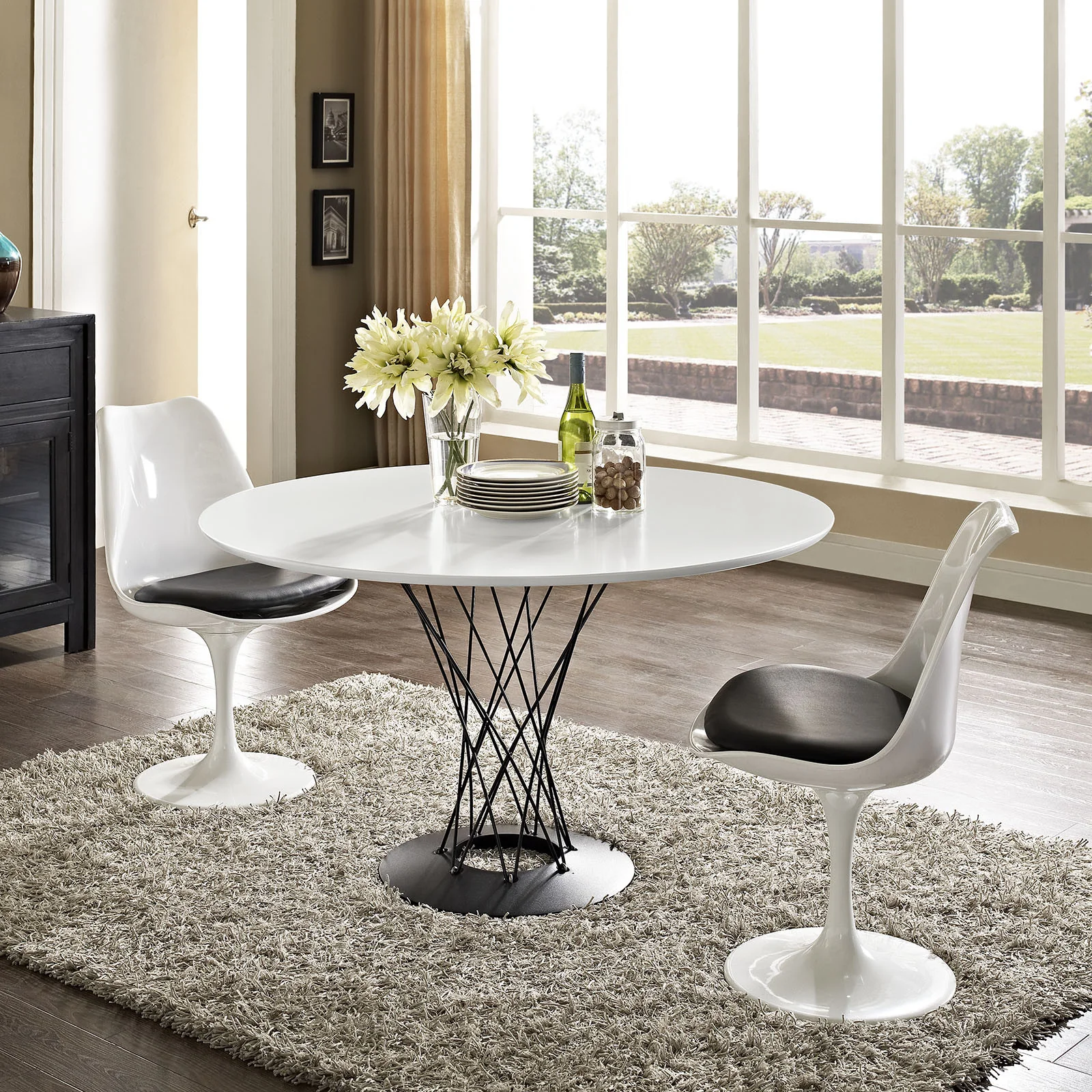Cycle Stainless Steel Dining Table White - Image 4