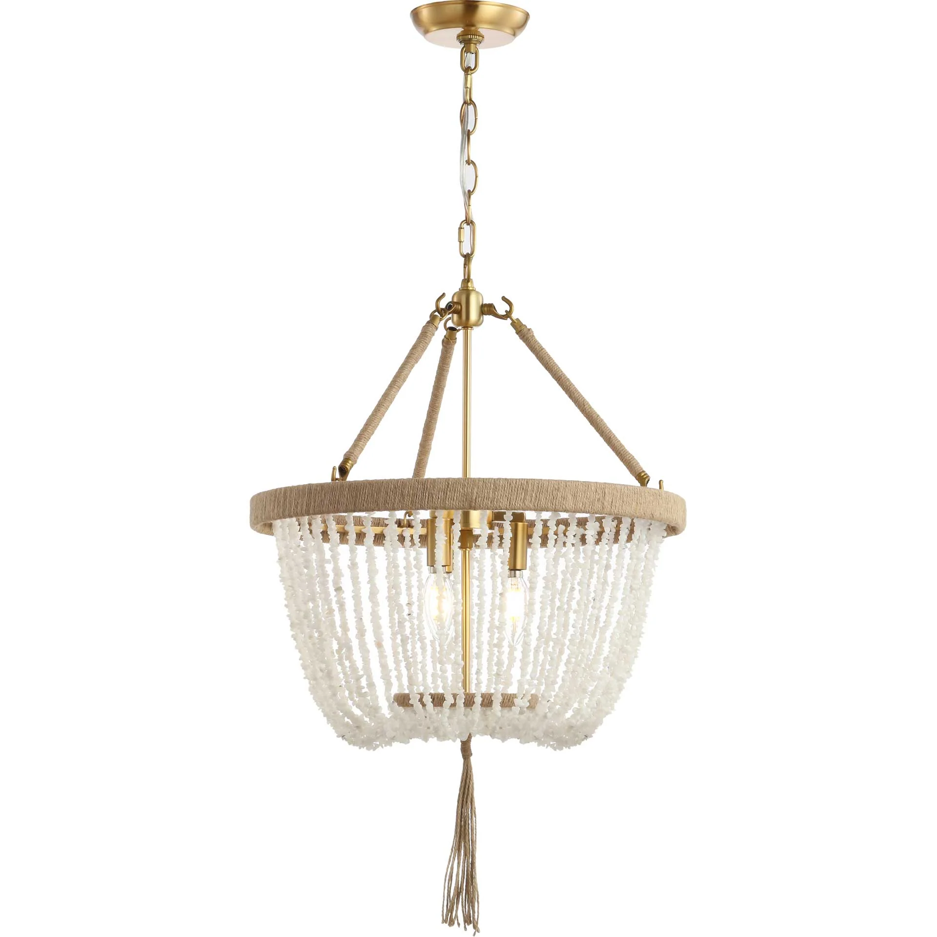 Cyclone Pendant Brass Gold/White - Image 2