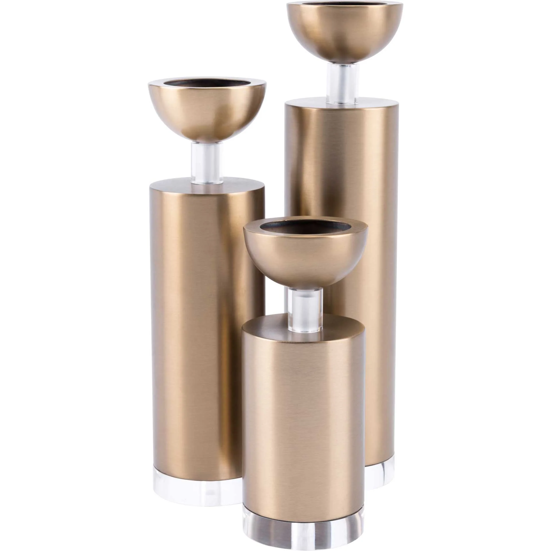 Cylinder Candle Holder Gold - Image 4
