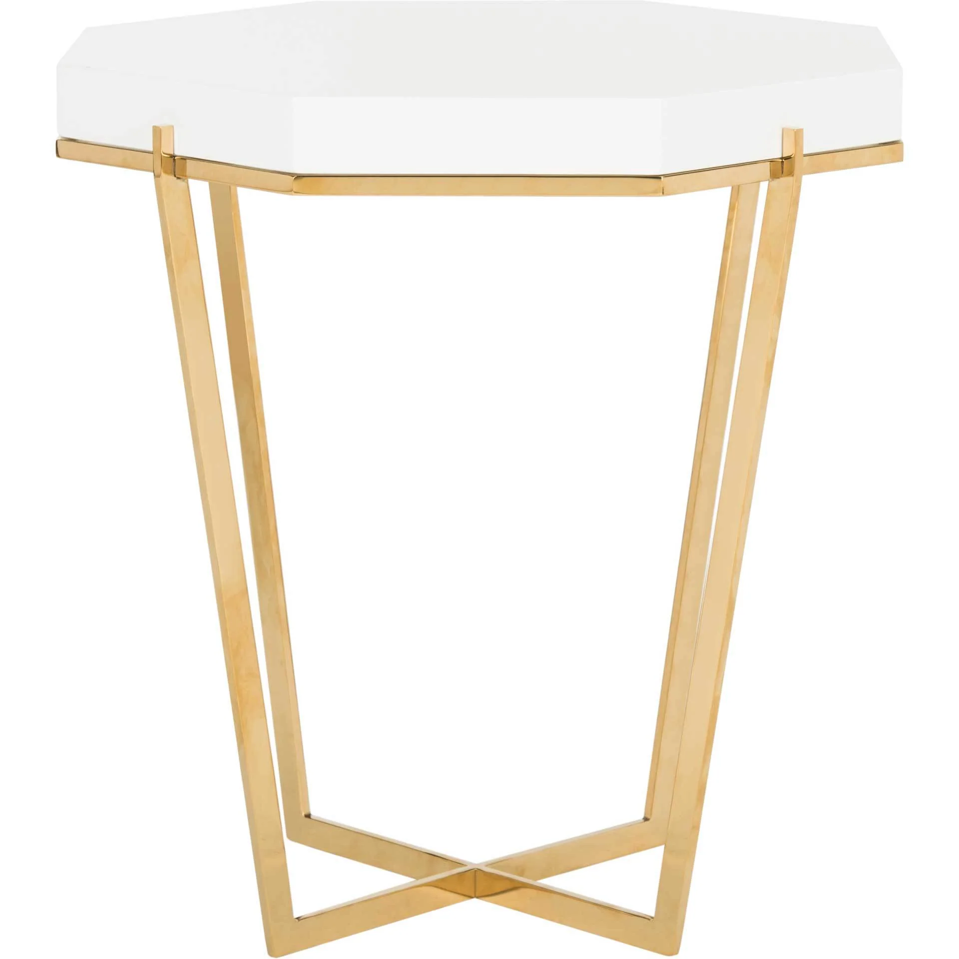 Dakota End Table Gold/White - Image 2