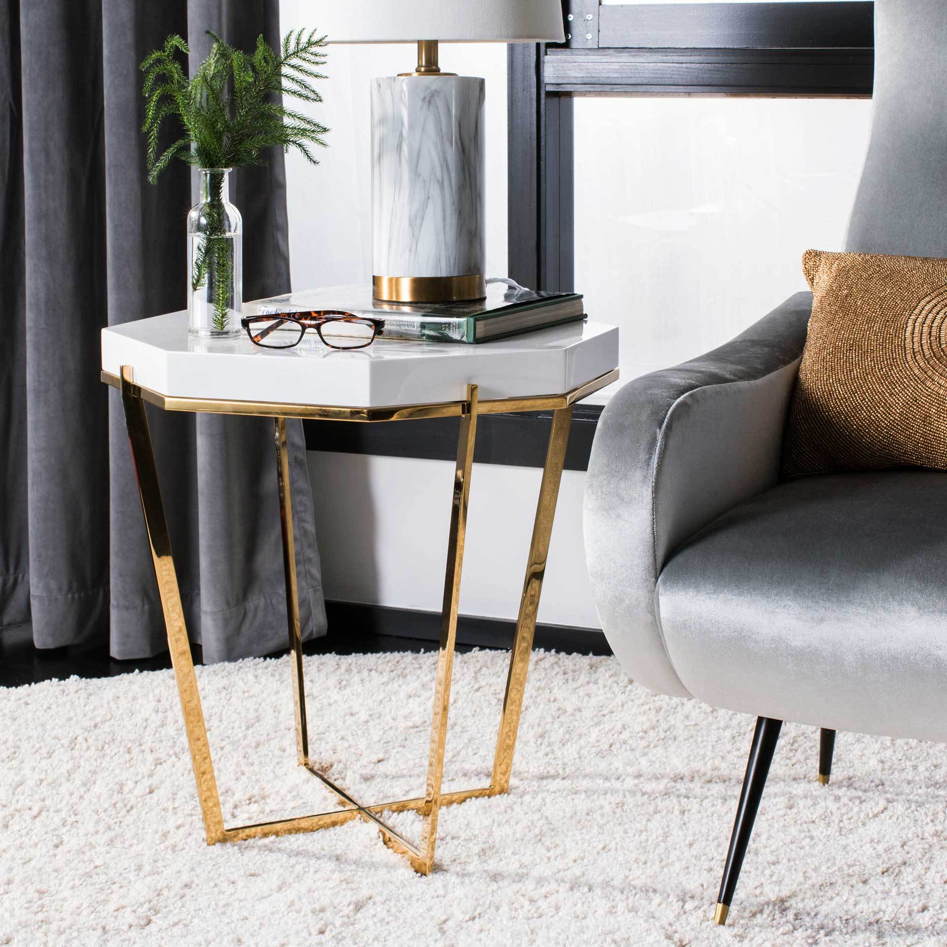 Dakota End Table Gold/White - Image 7