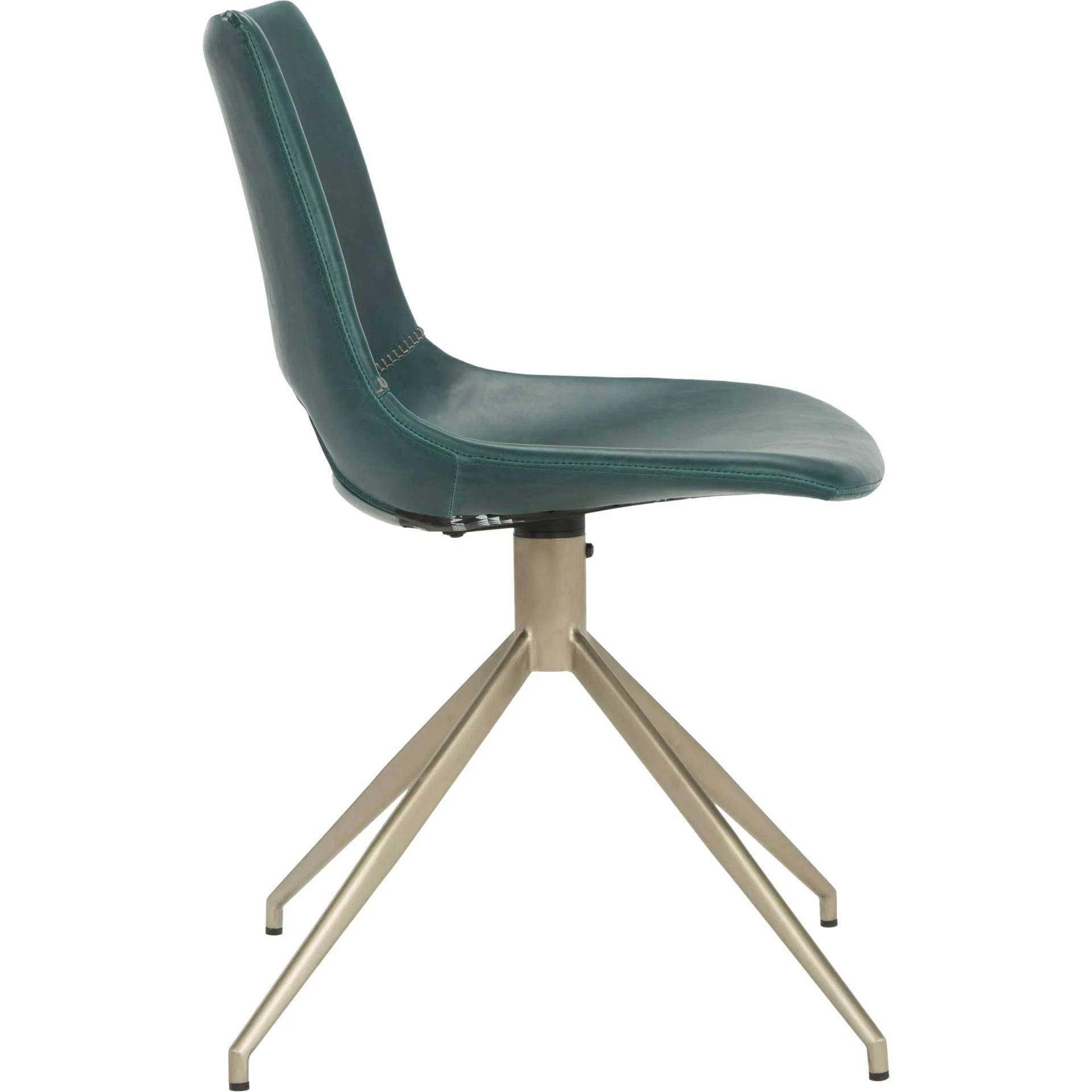 Dalary Leather Swivel Chair Blue (Set of 2) - Image 2