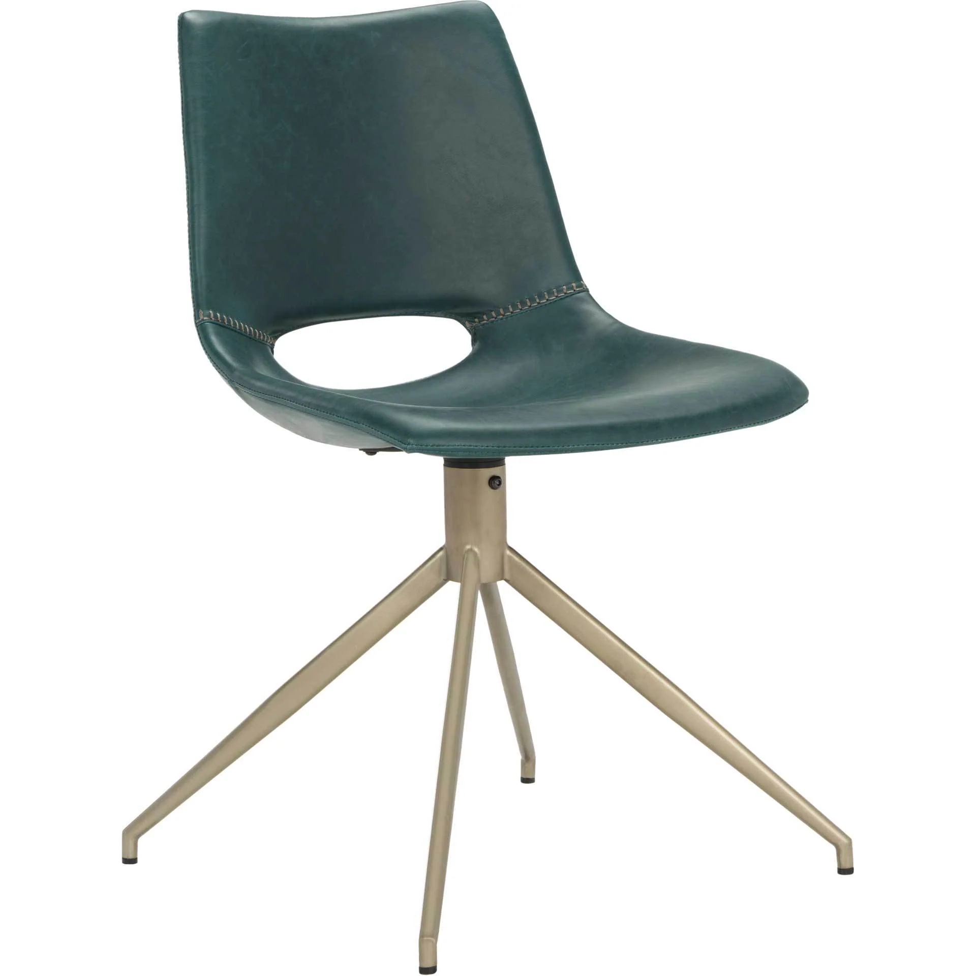 Dalary Leather Swivel Chair Blue (Set of 2) - Image 4