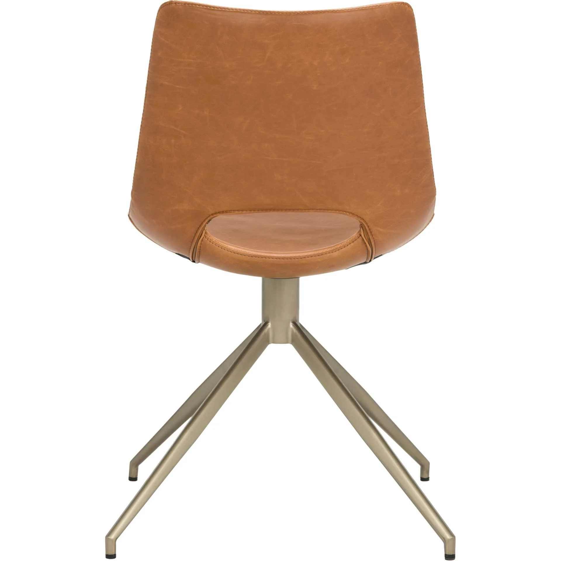Dalary Leather Swivel Chair Light Brown (Set of 2) - Image 5