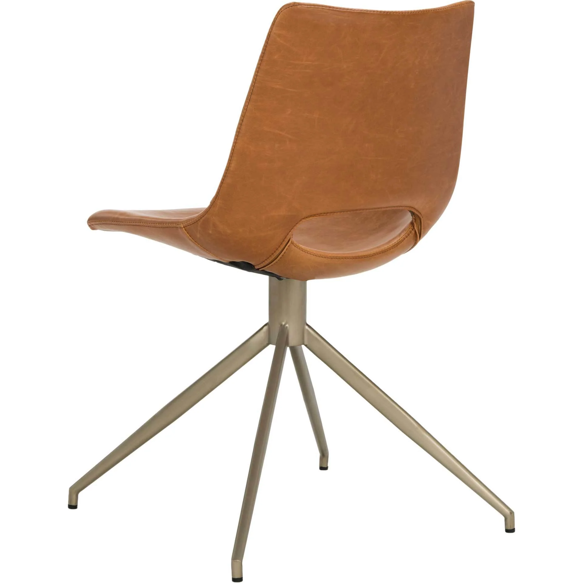 Dalary Leather Swivel Chair Light Brown (Set of 2) - Image 6