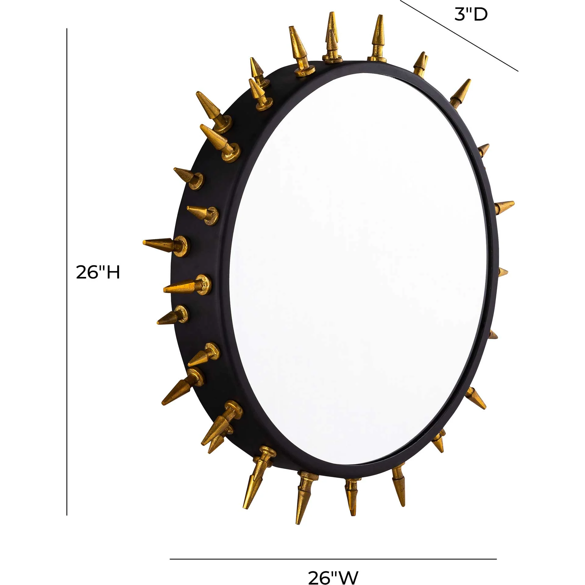 Dalit Mirror Brass/Black - Image 5