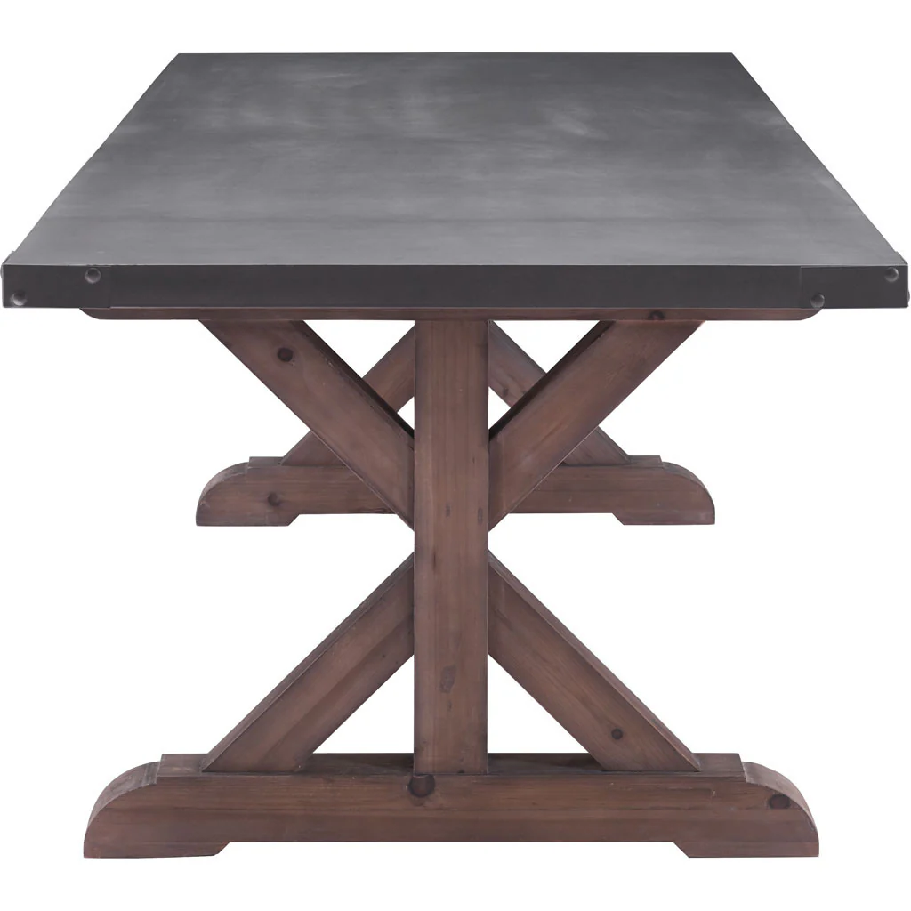 Dallas Dining Table Gray & Distressed Fir - Image 2