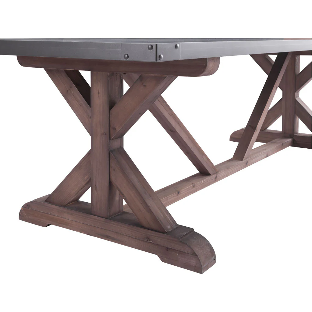 Dallas Dining Table Gray & Distressed Fir - Image 4