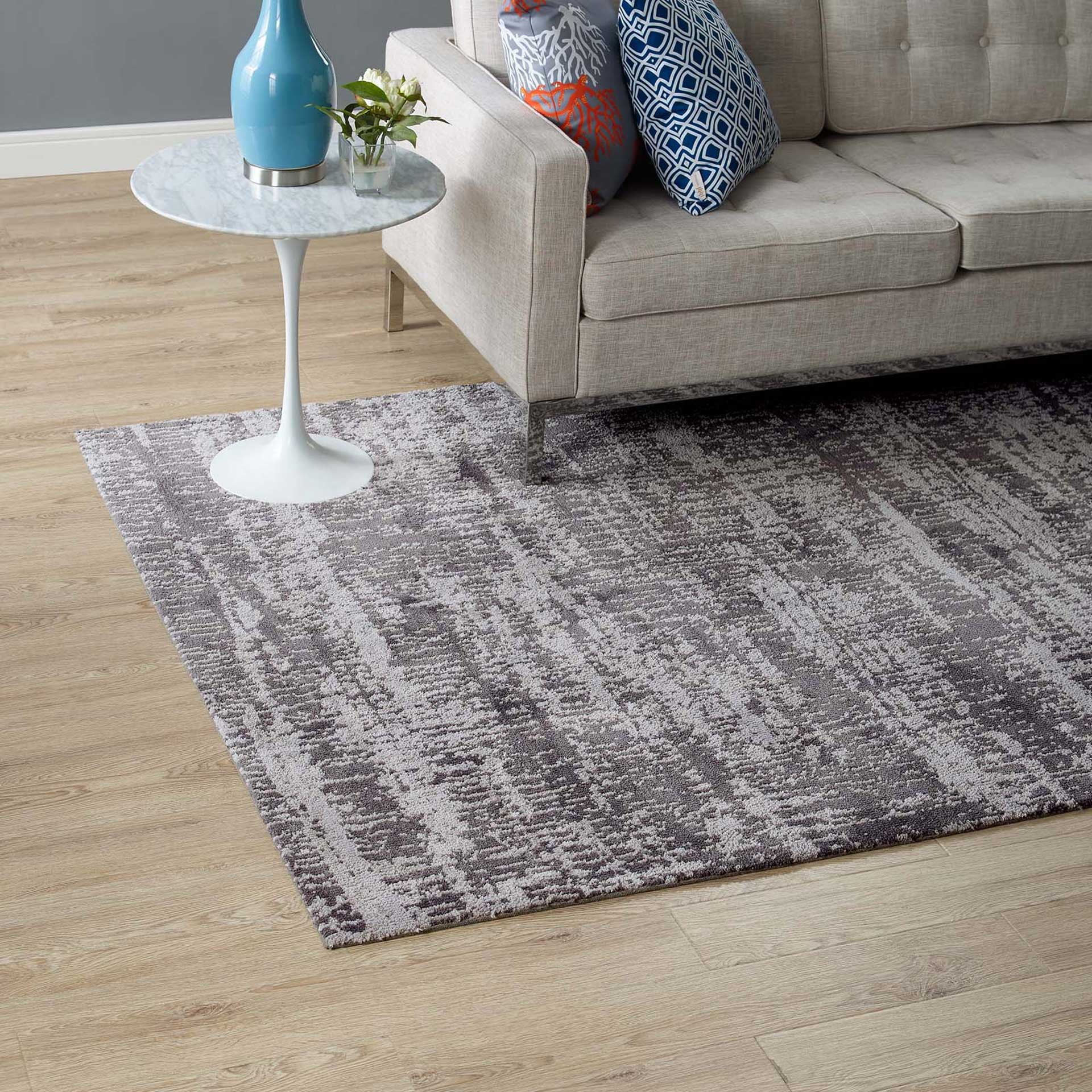 Dalton Area Rug Light/Dark Gray - Image 6