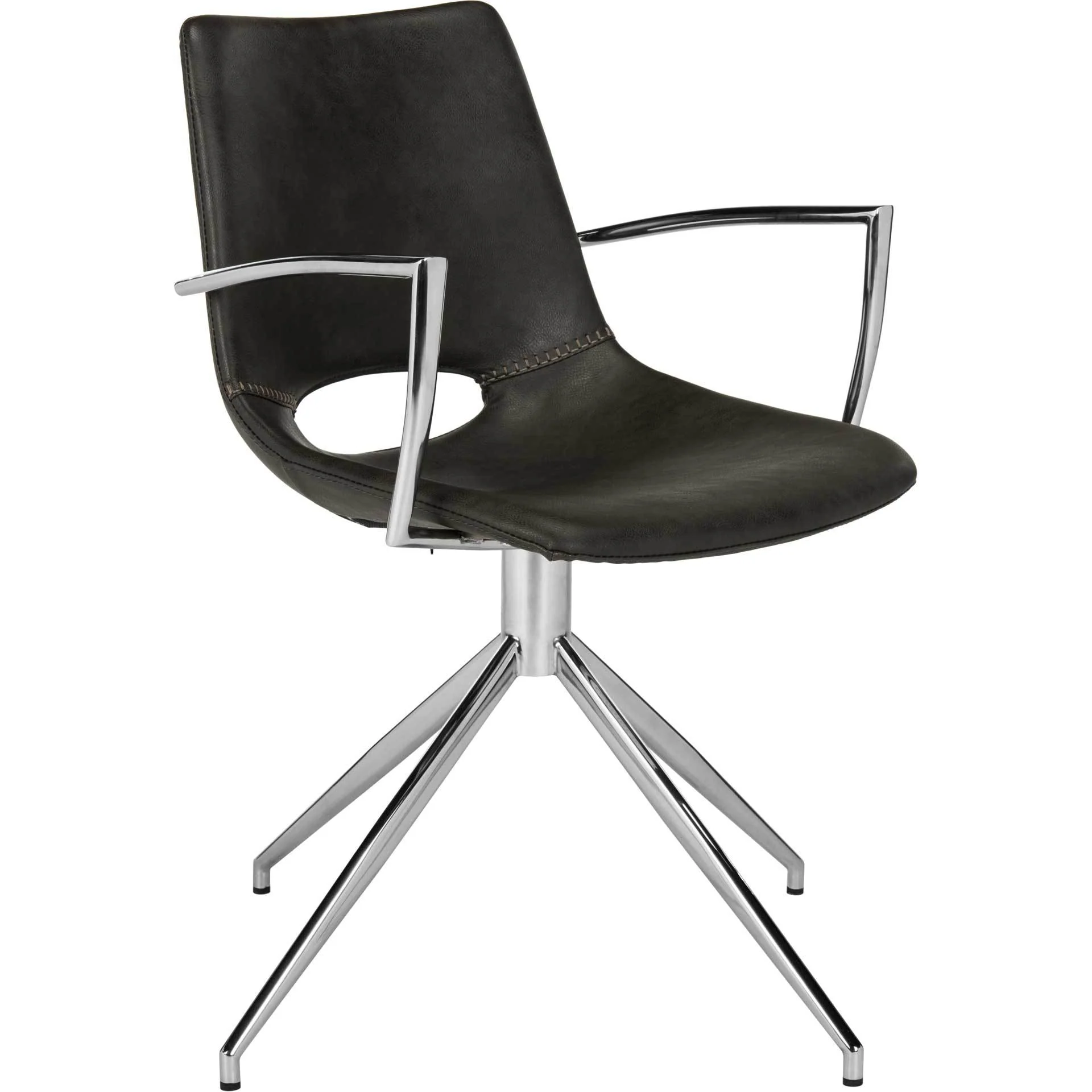 Dalton Leather Swivel Arm Chair - Image 2