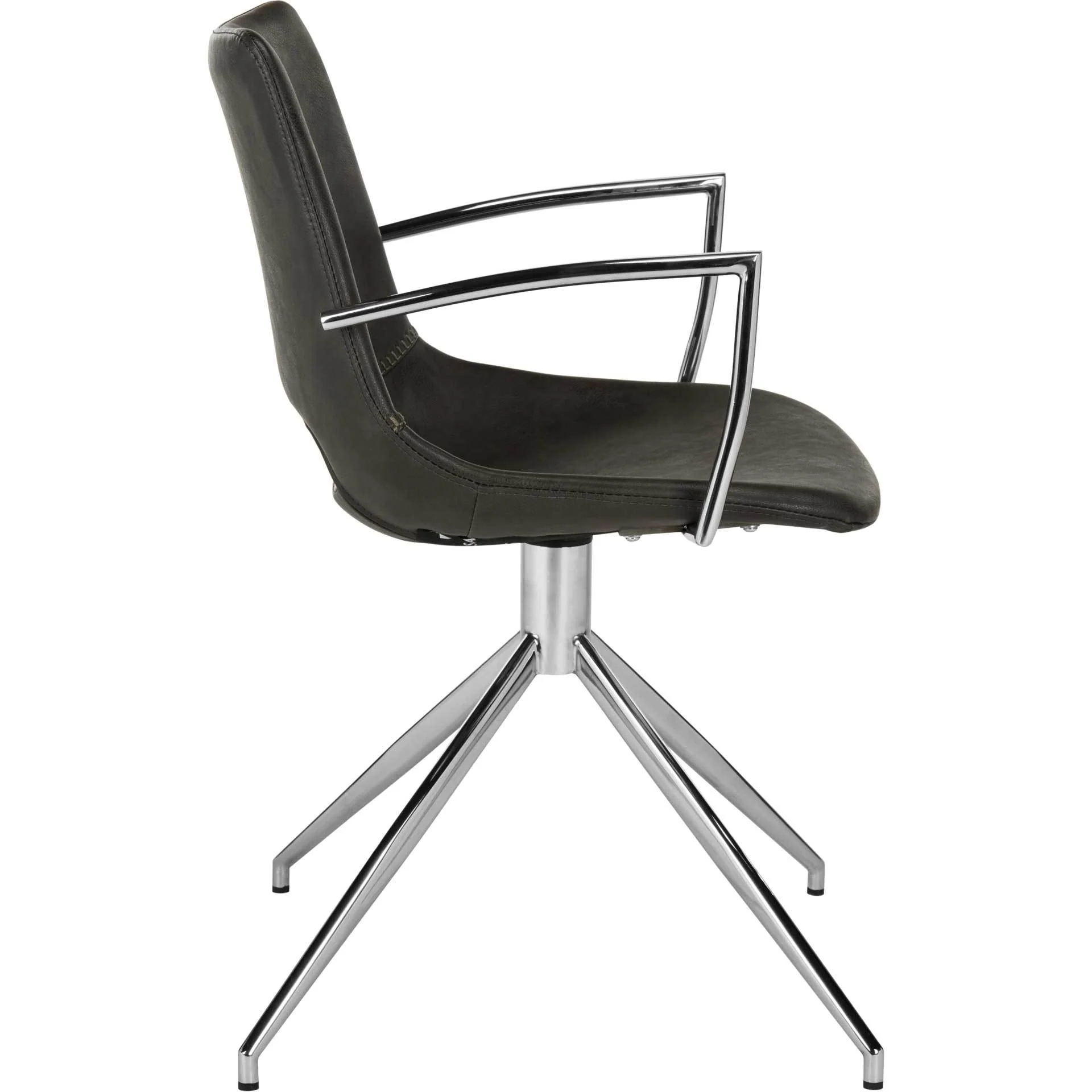 Dalton Leather Swivel Arm Chair - Image 3