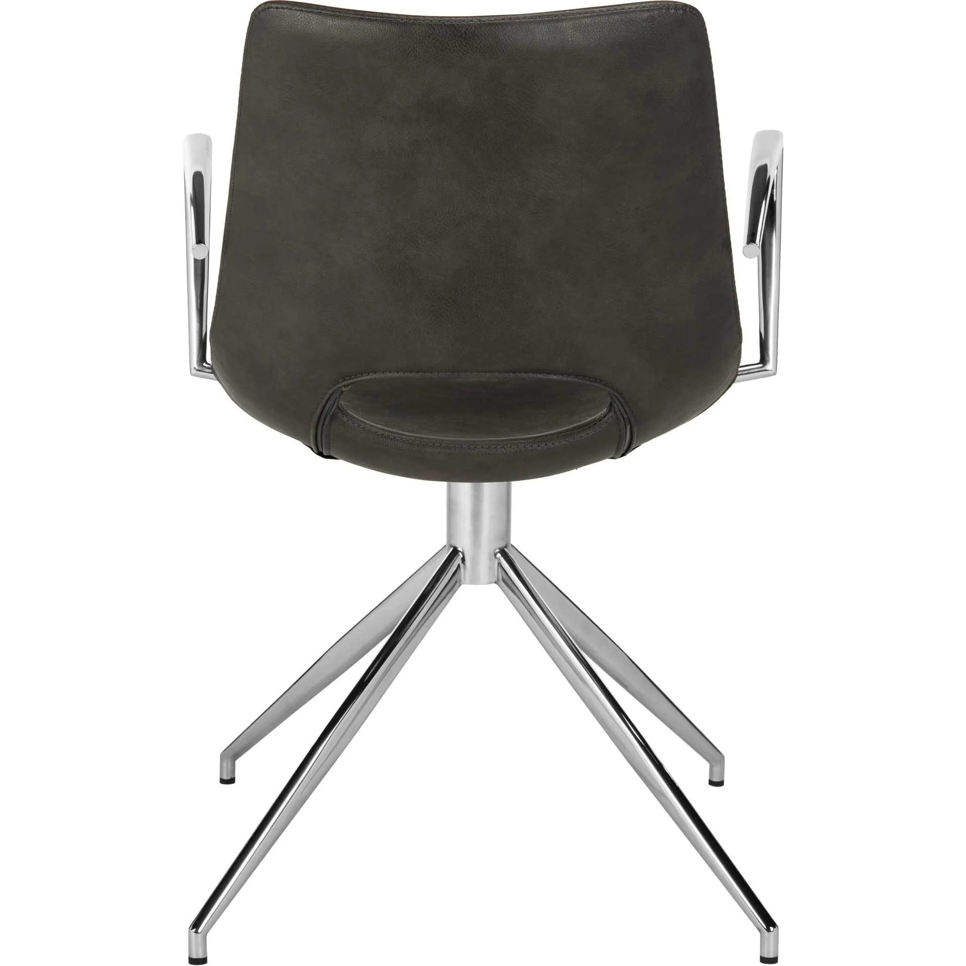 Dalton Leather Swivel Arm Chair - Image 4